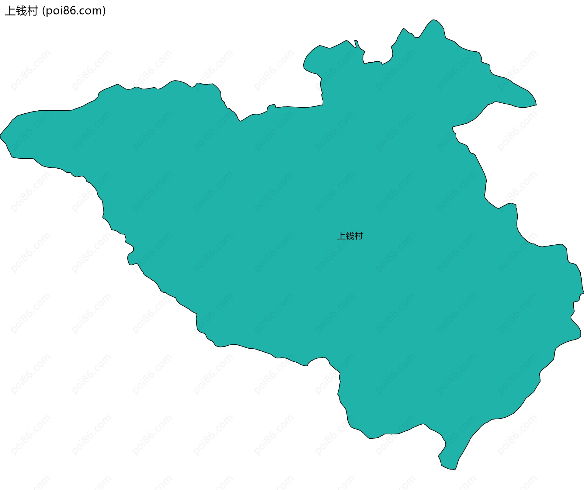 上钱村边界地图