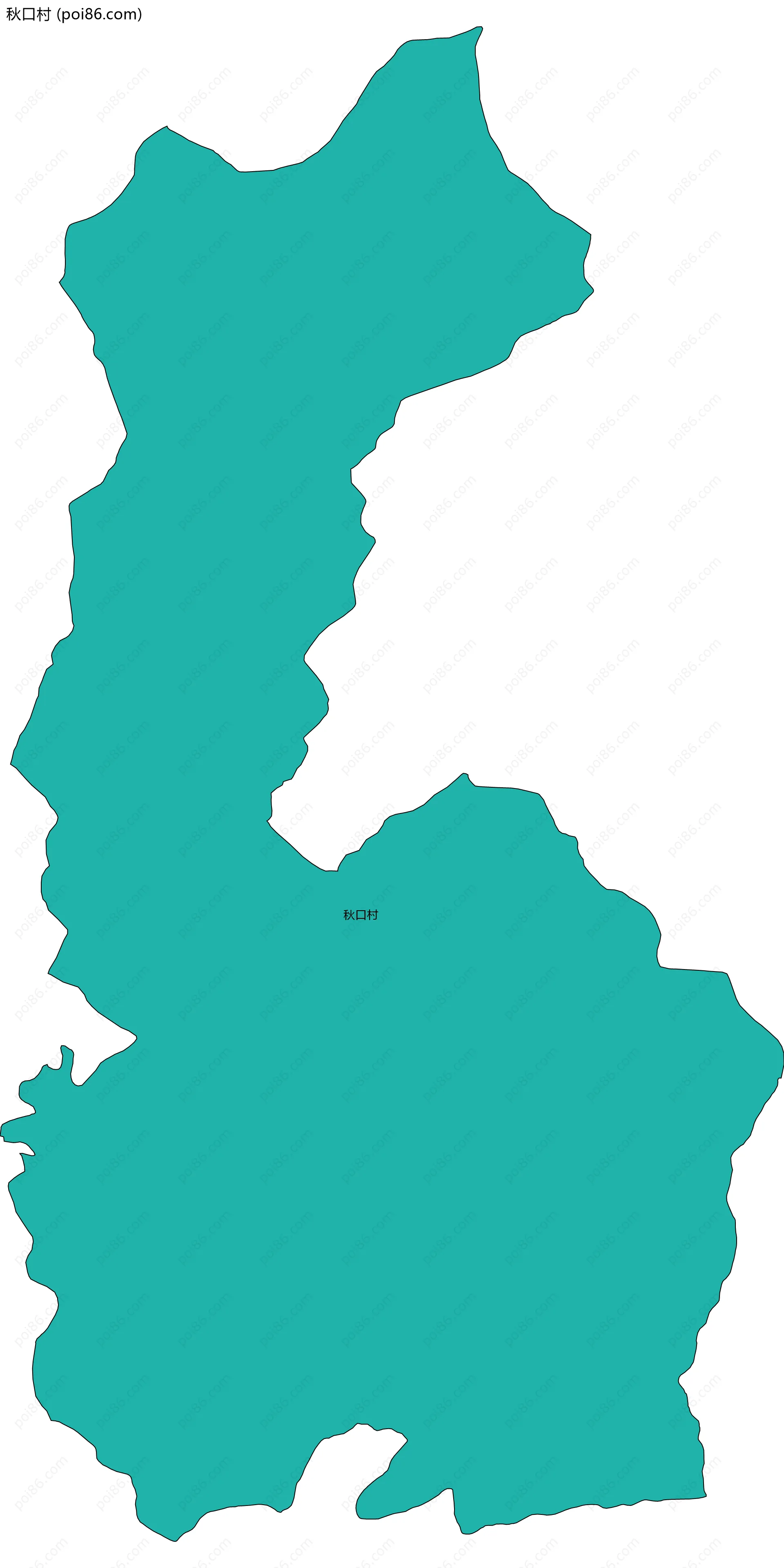 秋口村边界地图