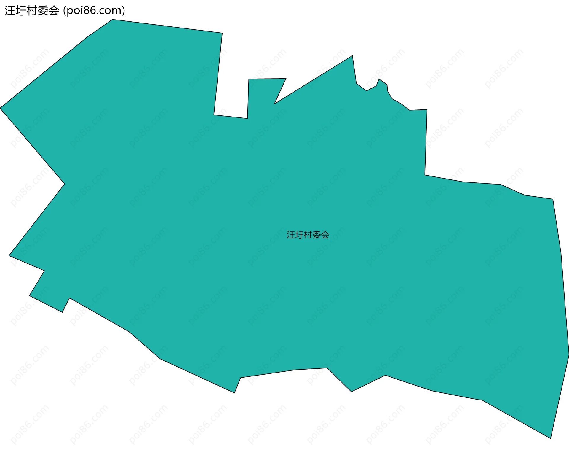 汪圩村委会边界地图