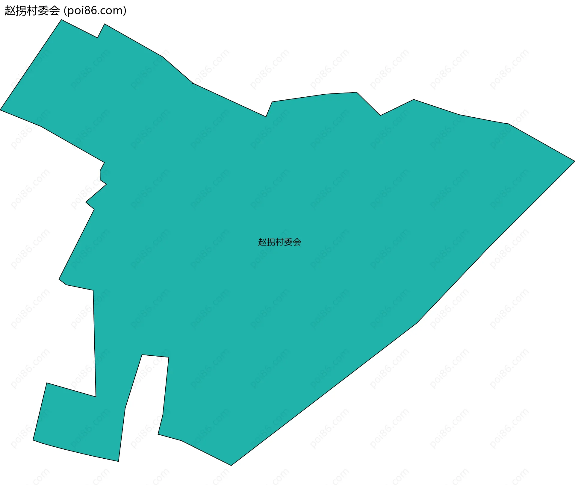 赵拐村委会边界地图