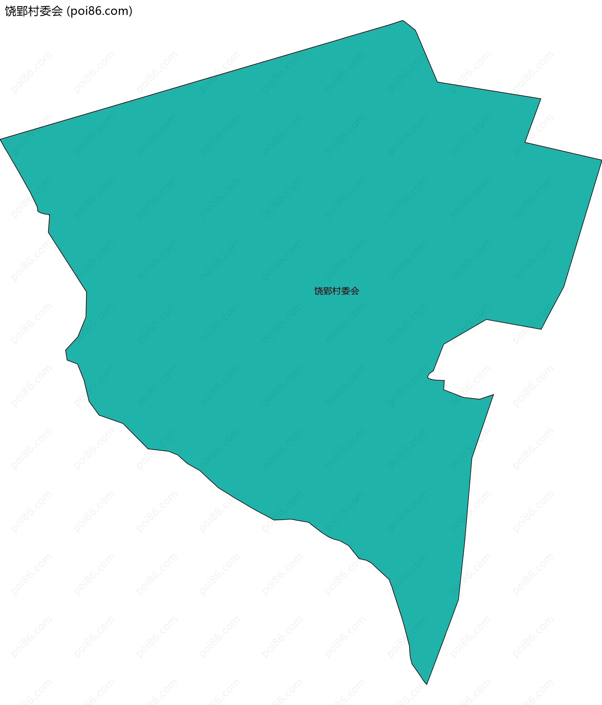 饶郢村委会边界地图