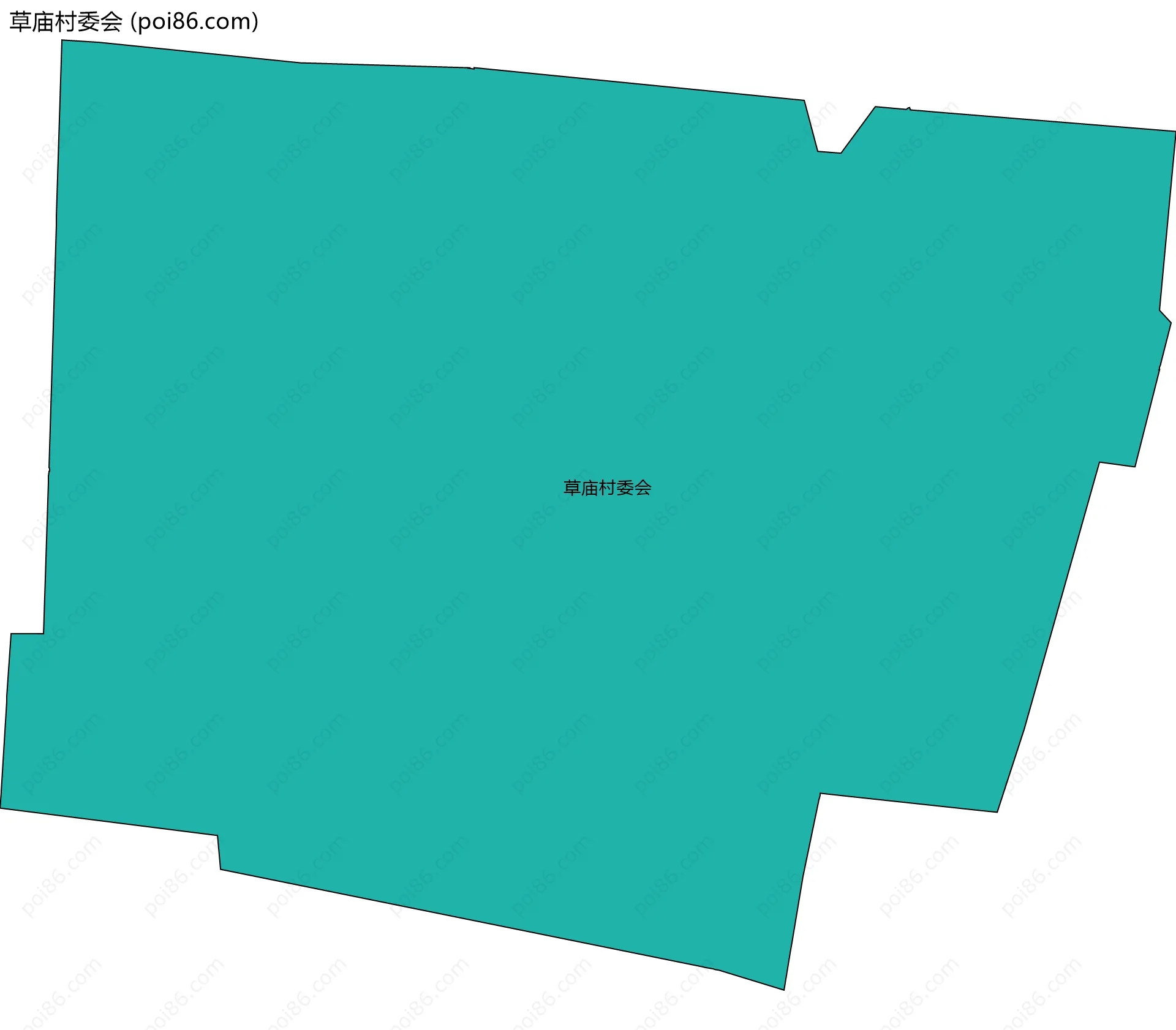 草庙村委会边界地图