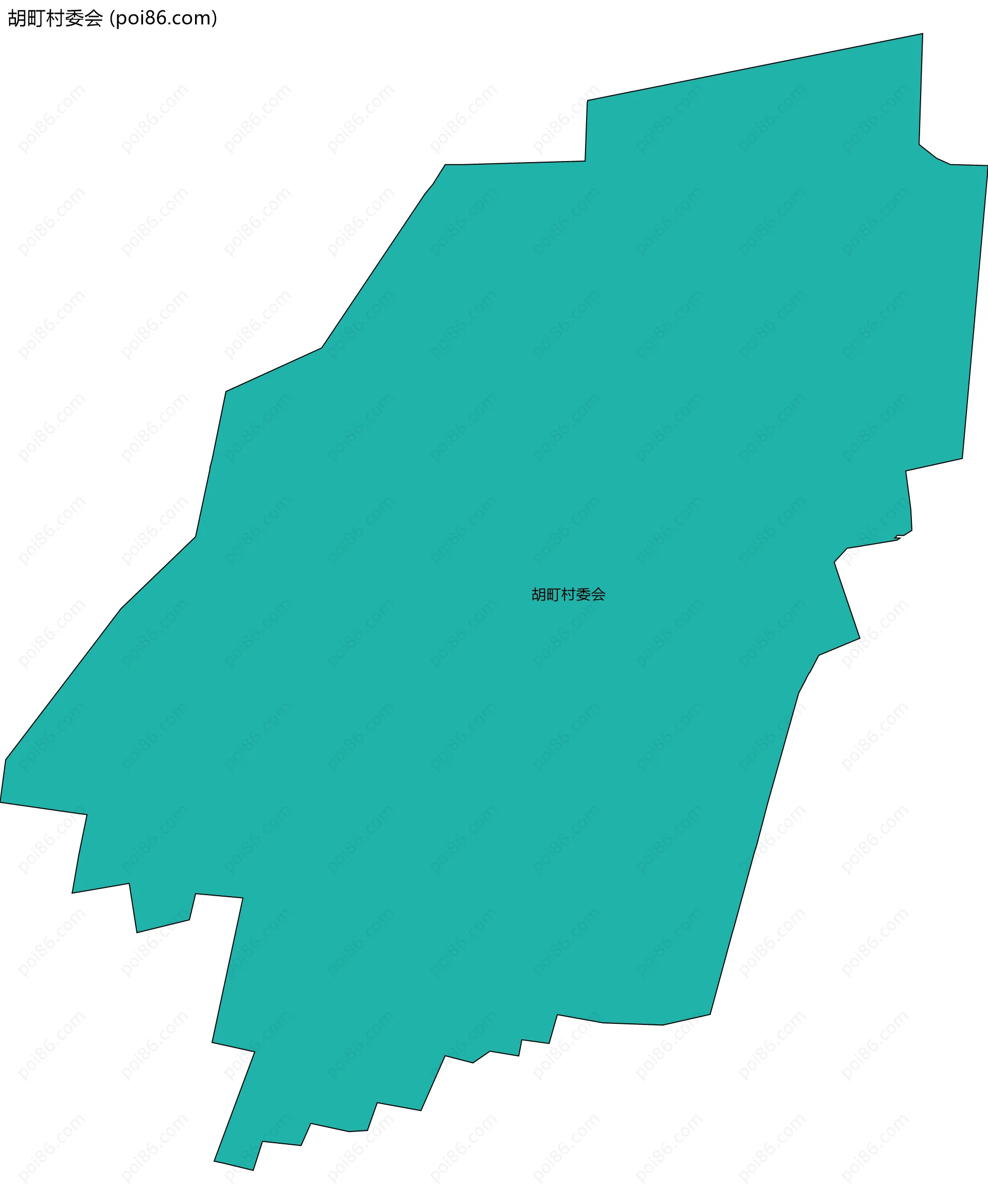 胡町村委会边界地图