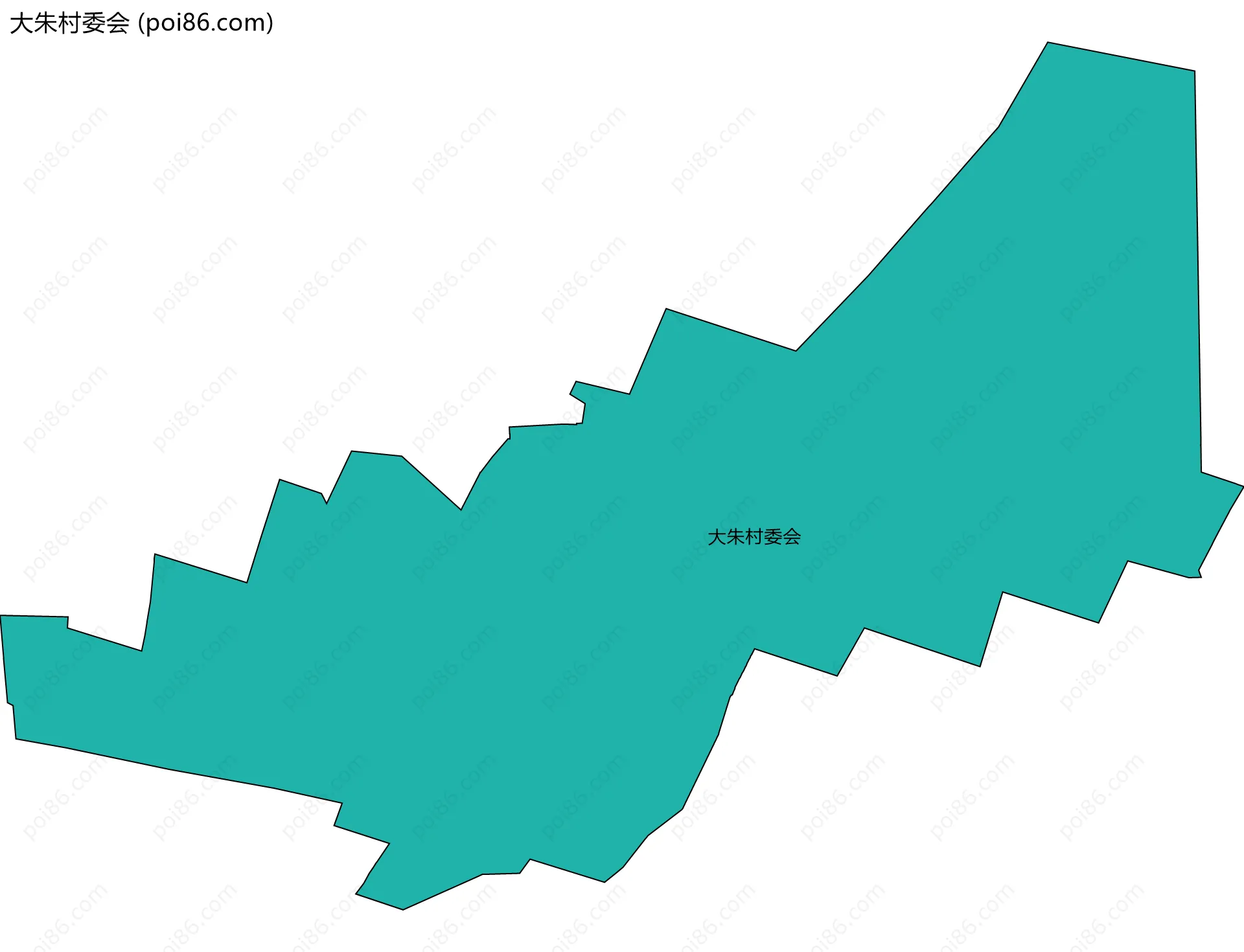 大朱村委会边界地图