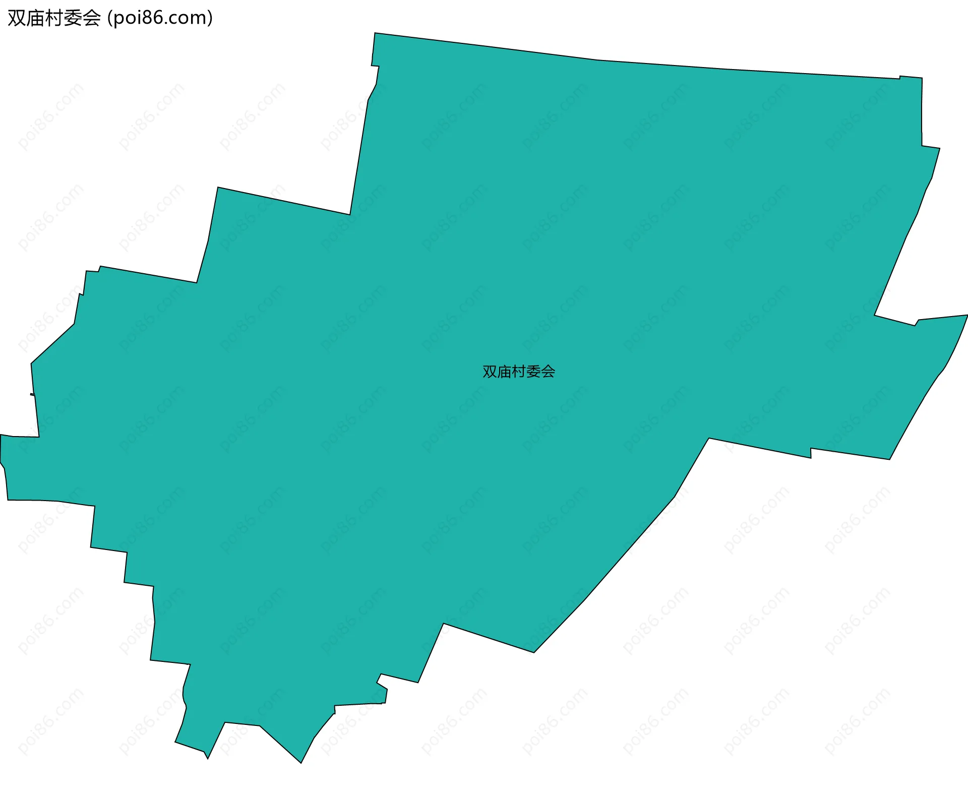 双庙村委会边界地图
