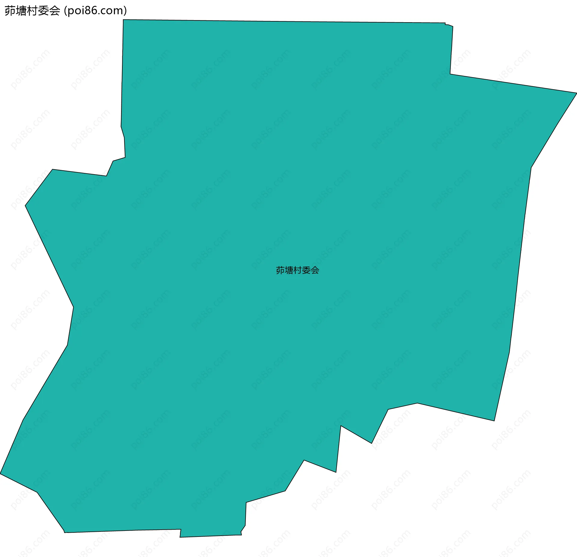 茆塘村委会边界地图