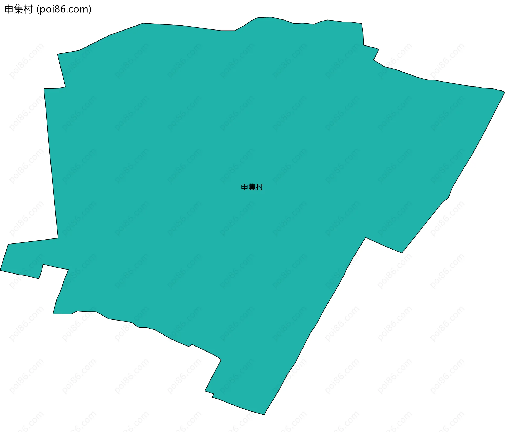 申集村边界地图