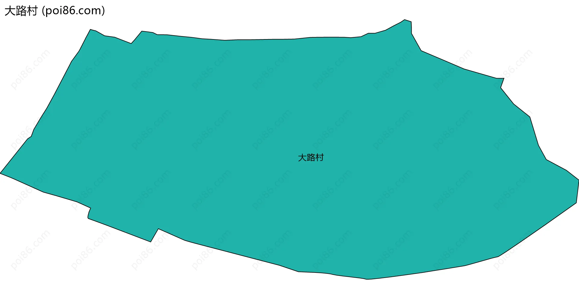 大路村边界地图