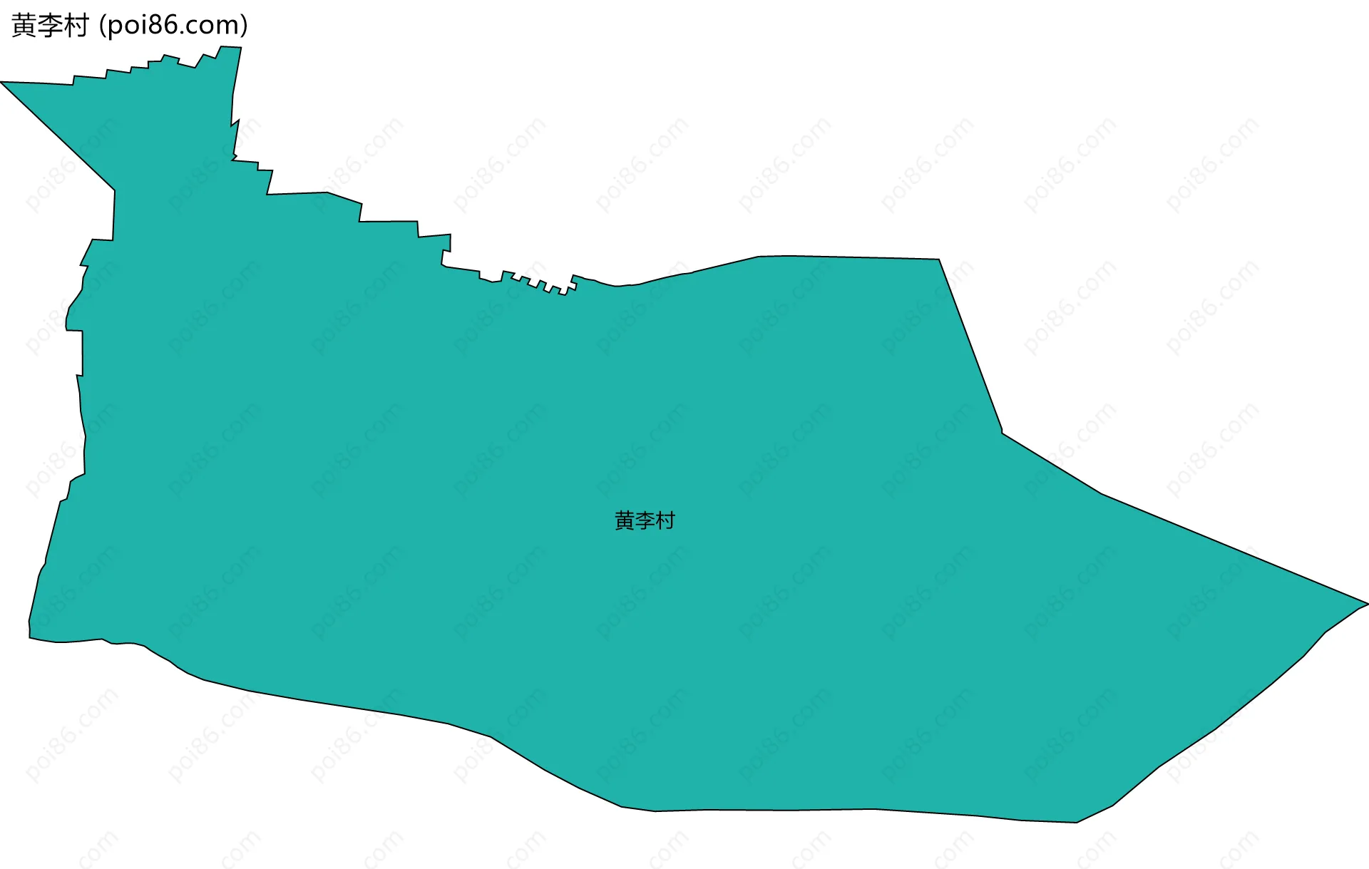 黄李村边界地图