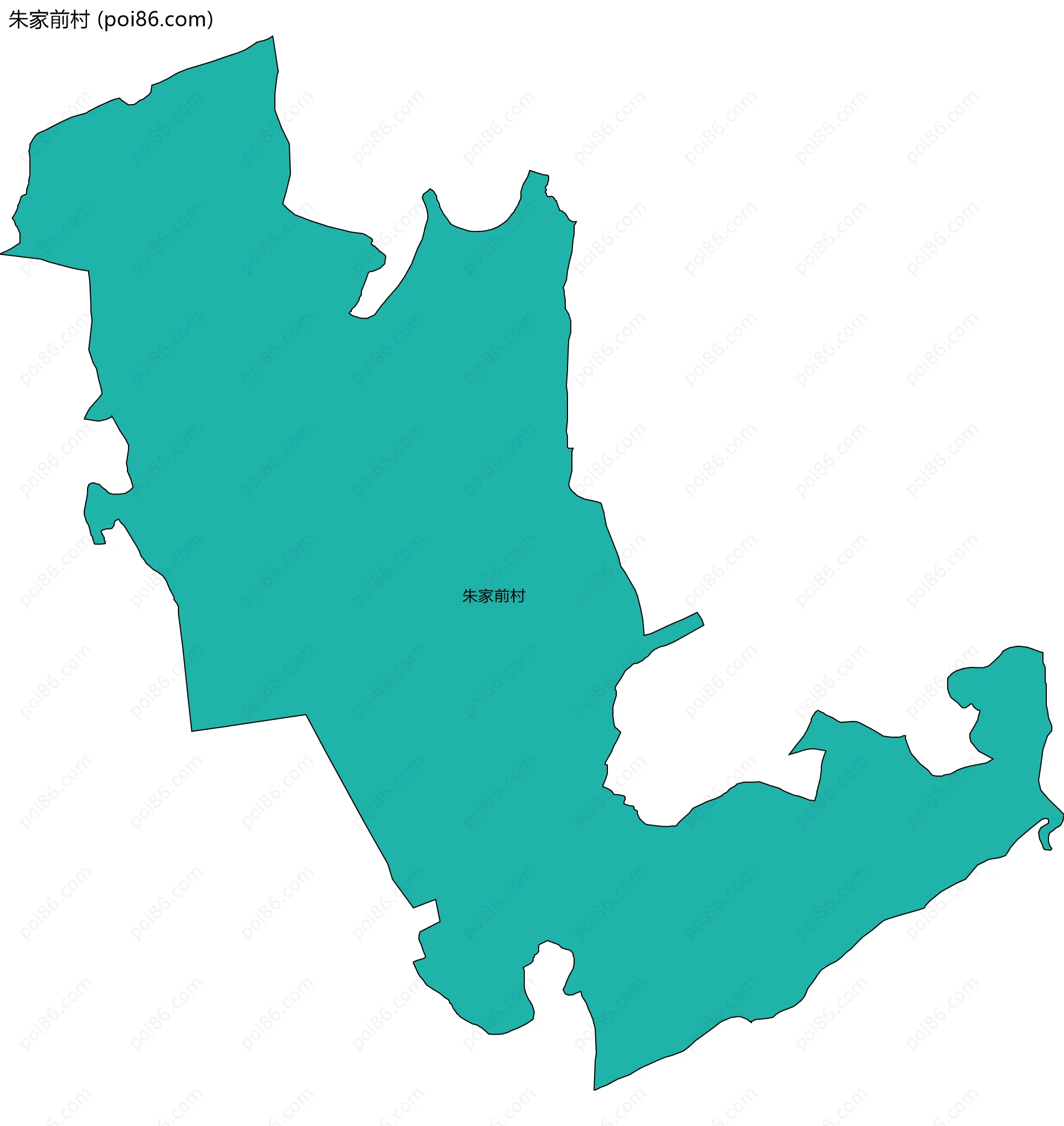 朱家前村边界地图
