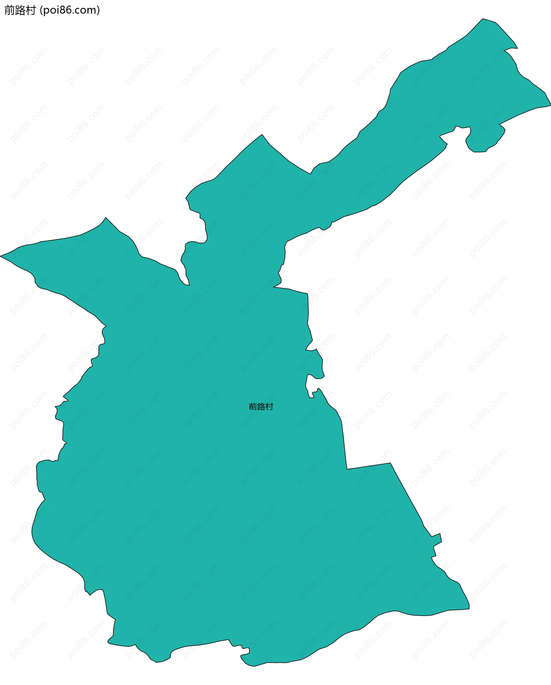 前路村边界地图
