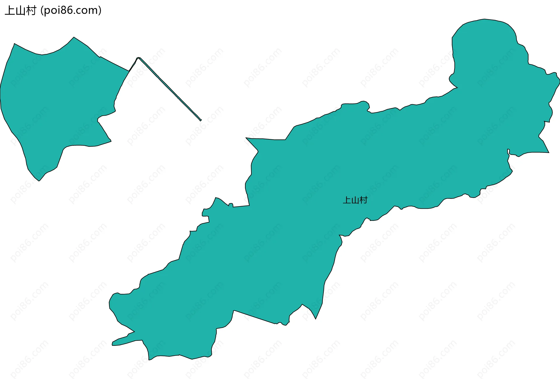 上山村边界地图