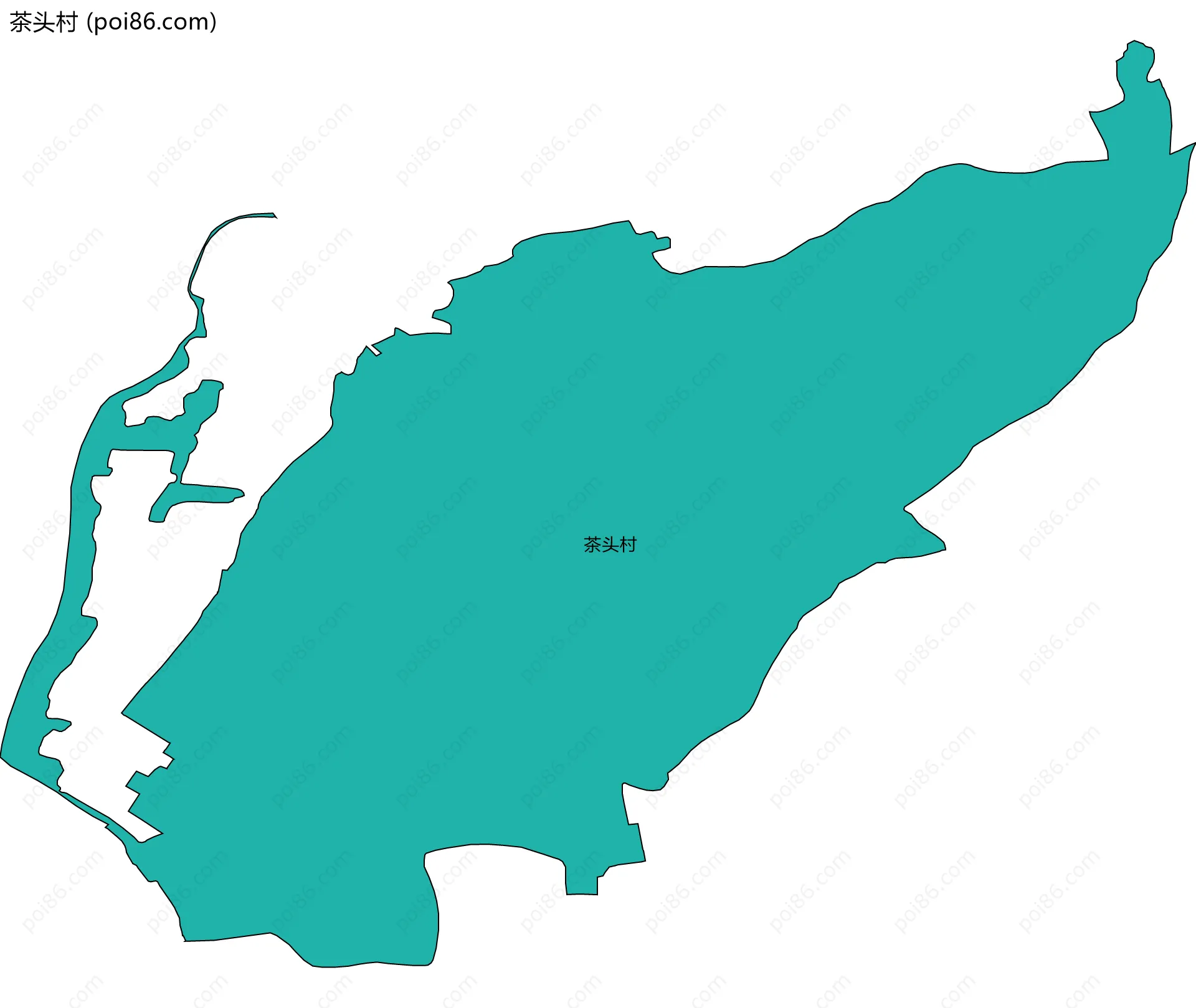 茶头村边界地图