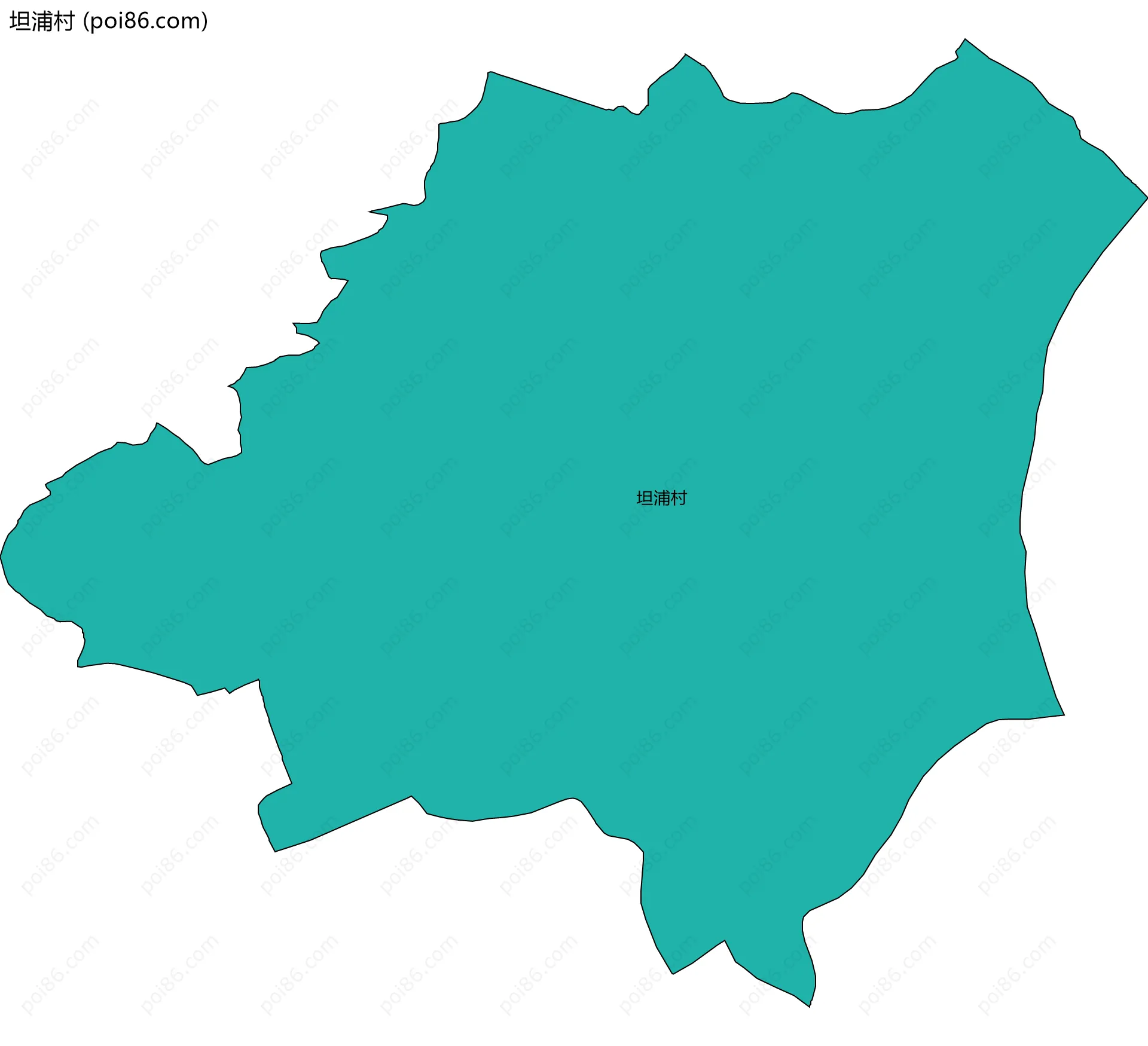 坦浦村边界地图