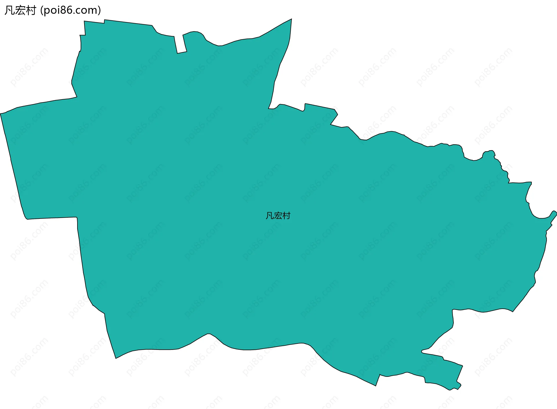 凡宏村边界地图