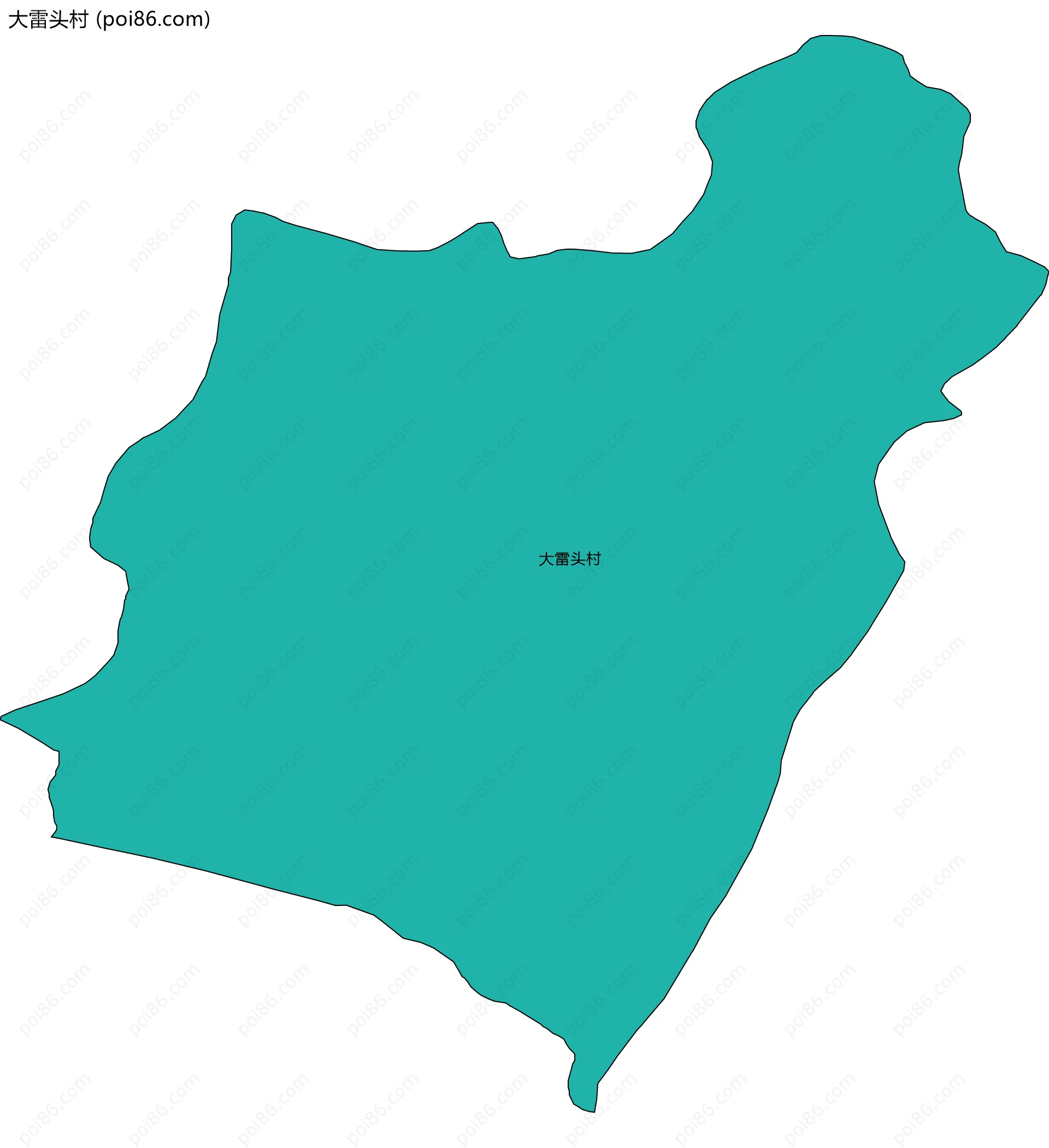大雷头村边界地图