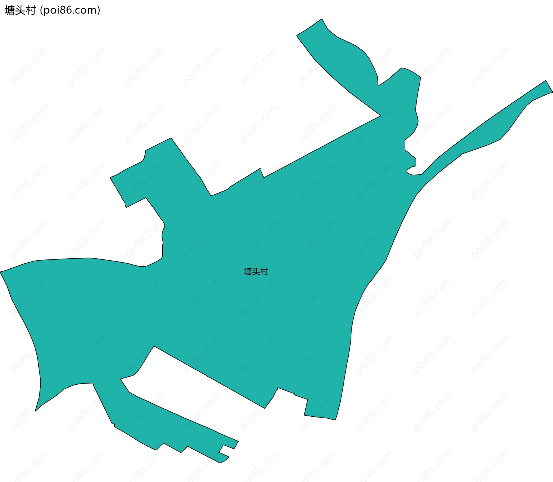 塘头村边界地图