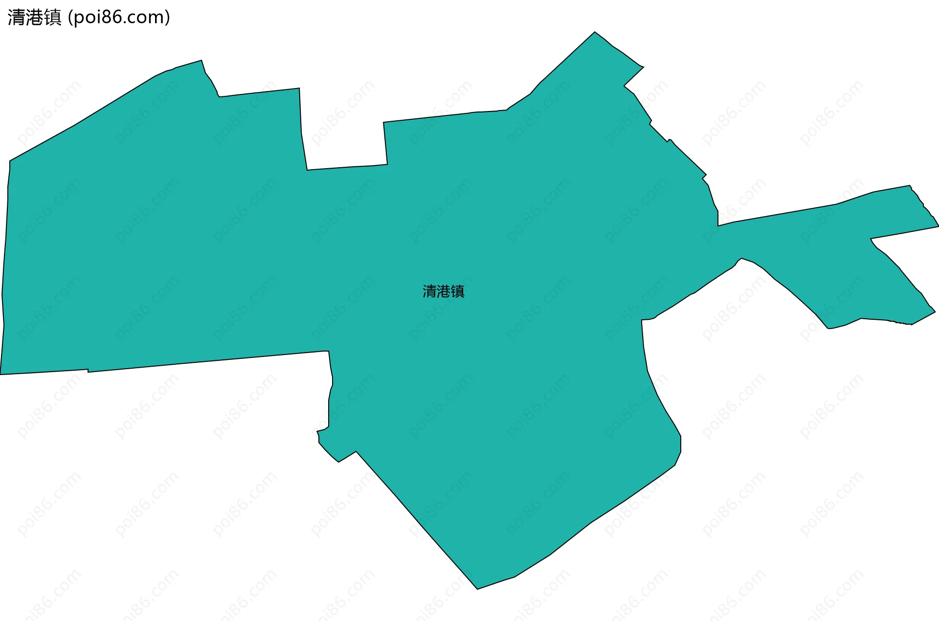 清港镇边界地图