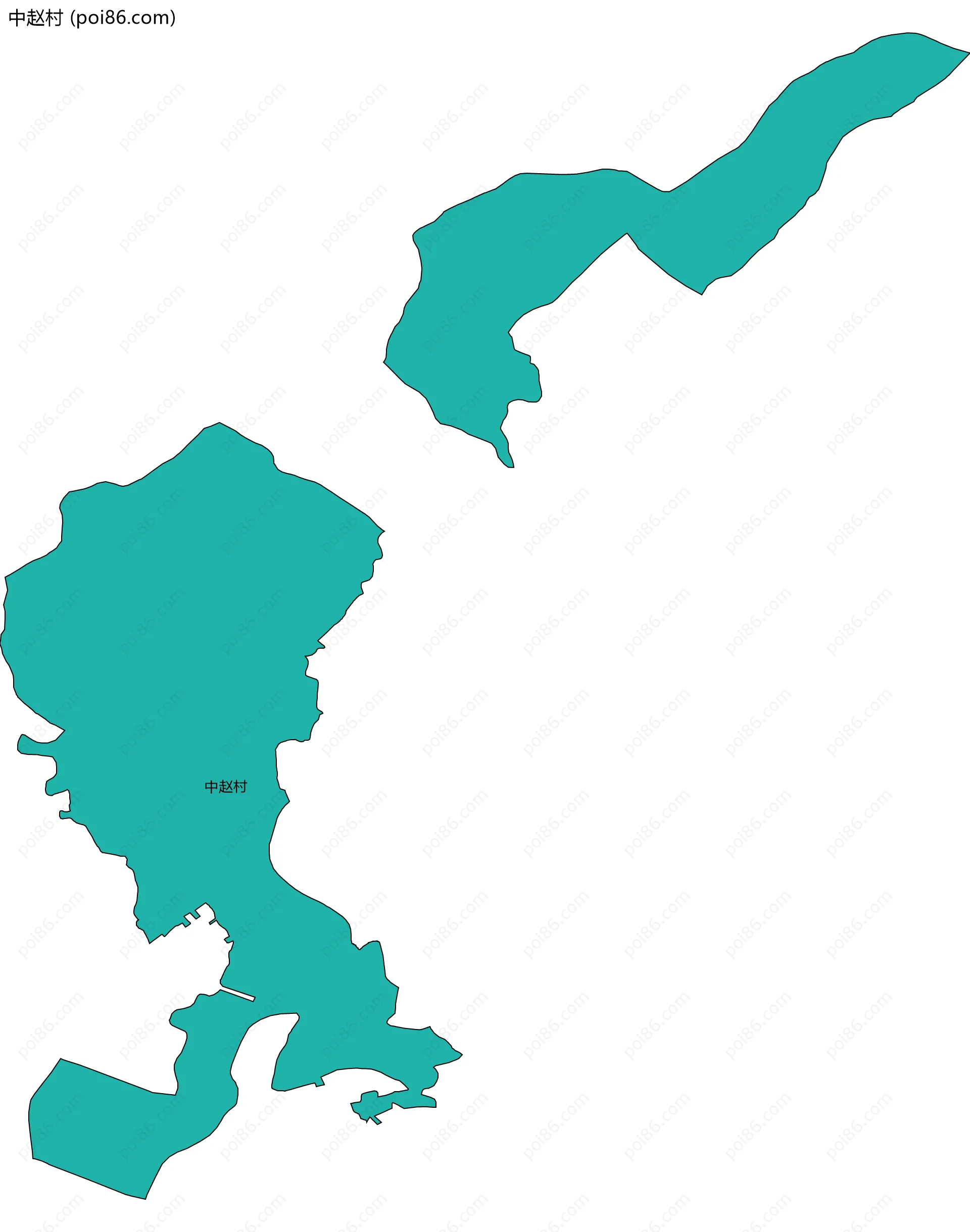 中赵村边界地图