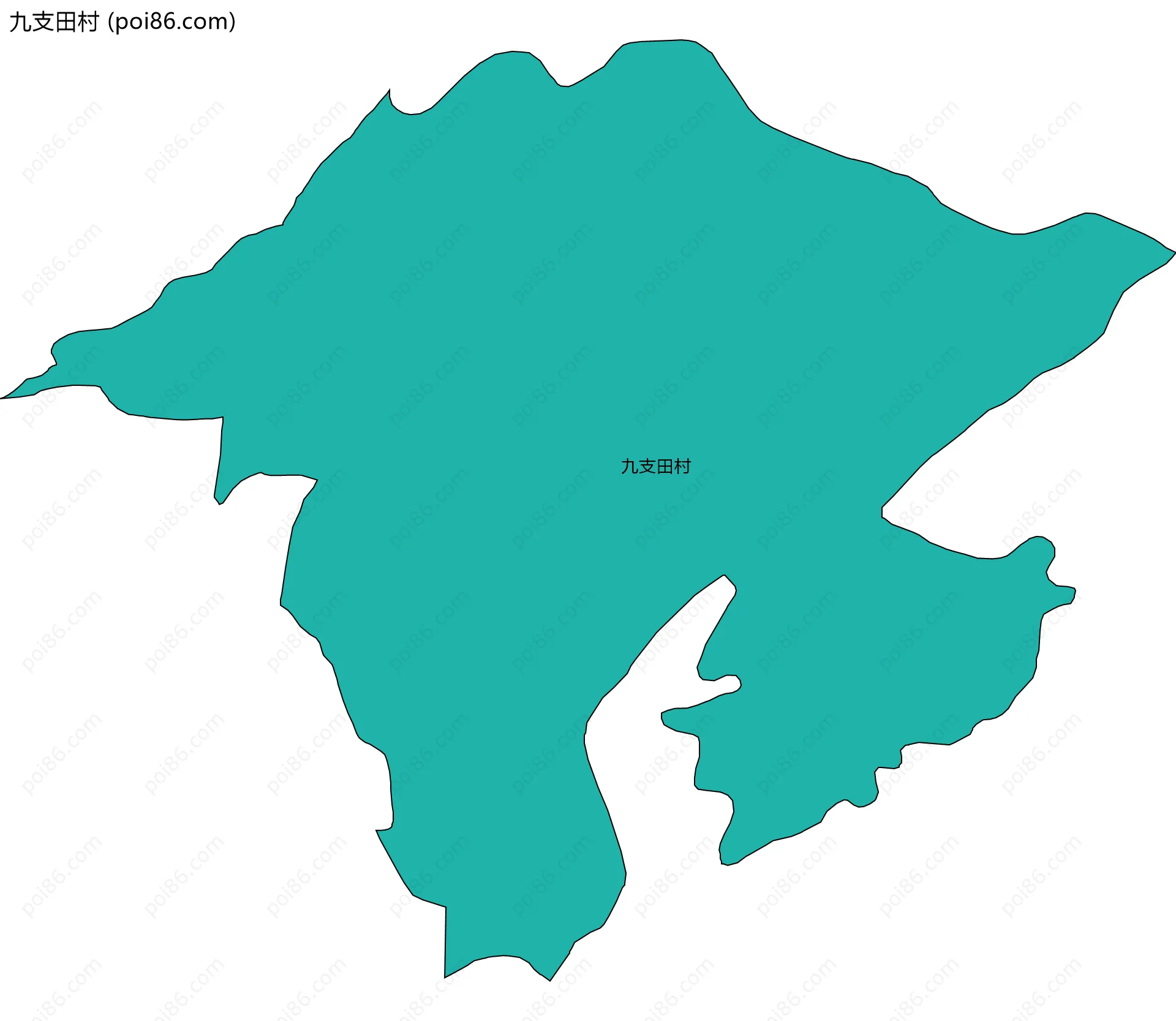 九支田村边界地图