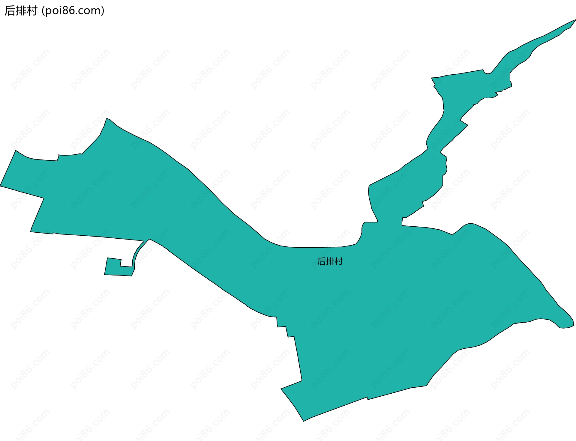 后排村边界地图