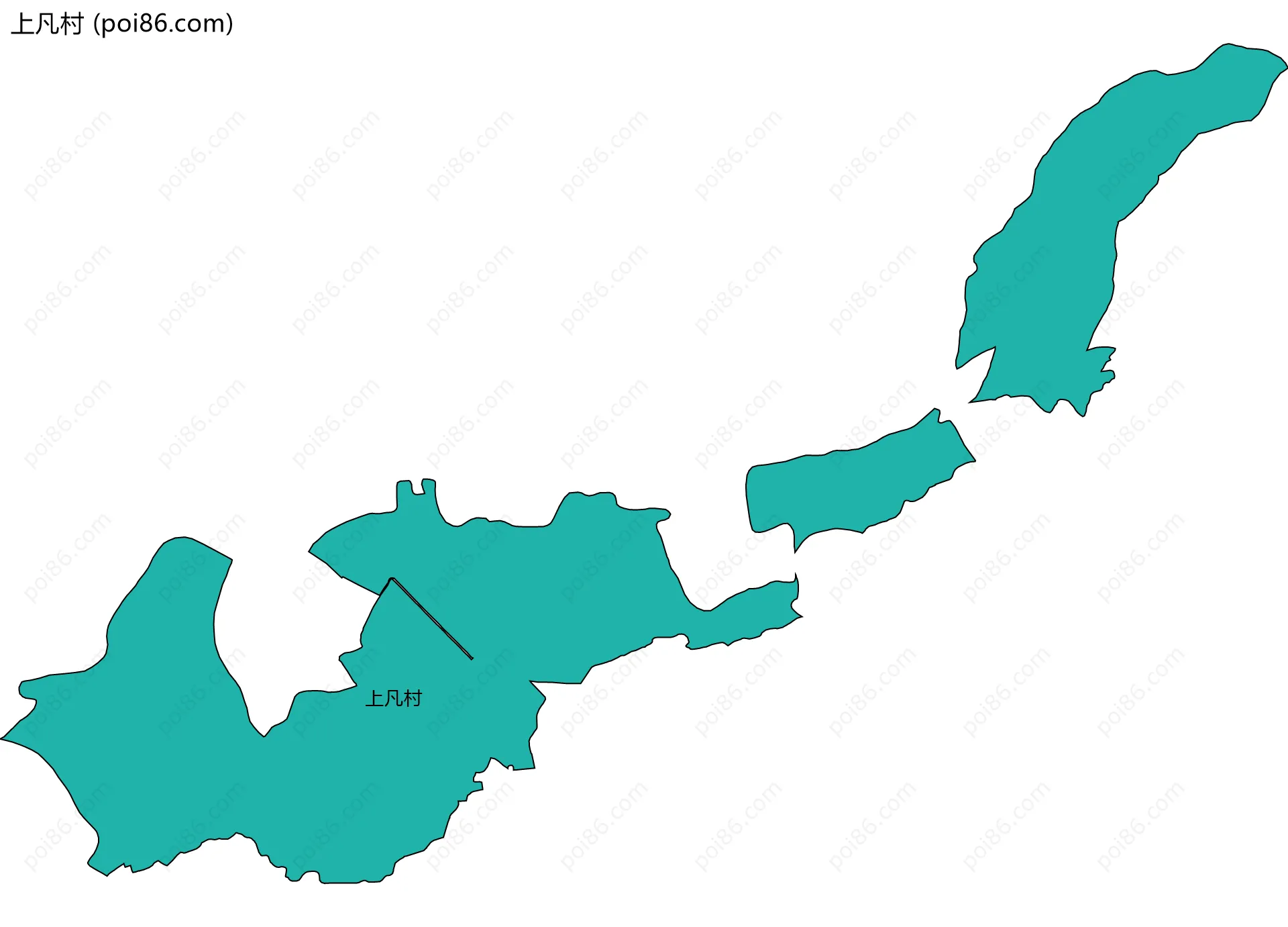 上凡村边界地图