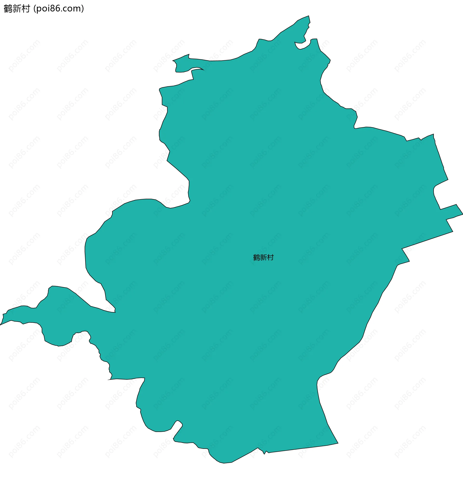 鹤新村边界地图