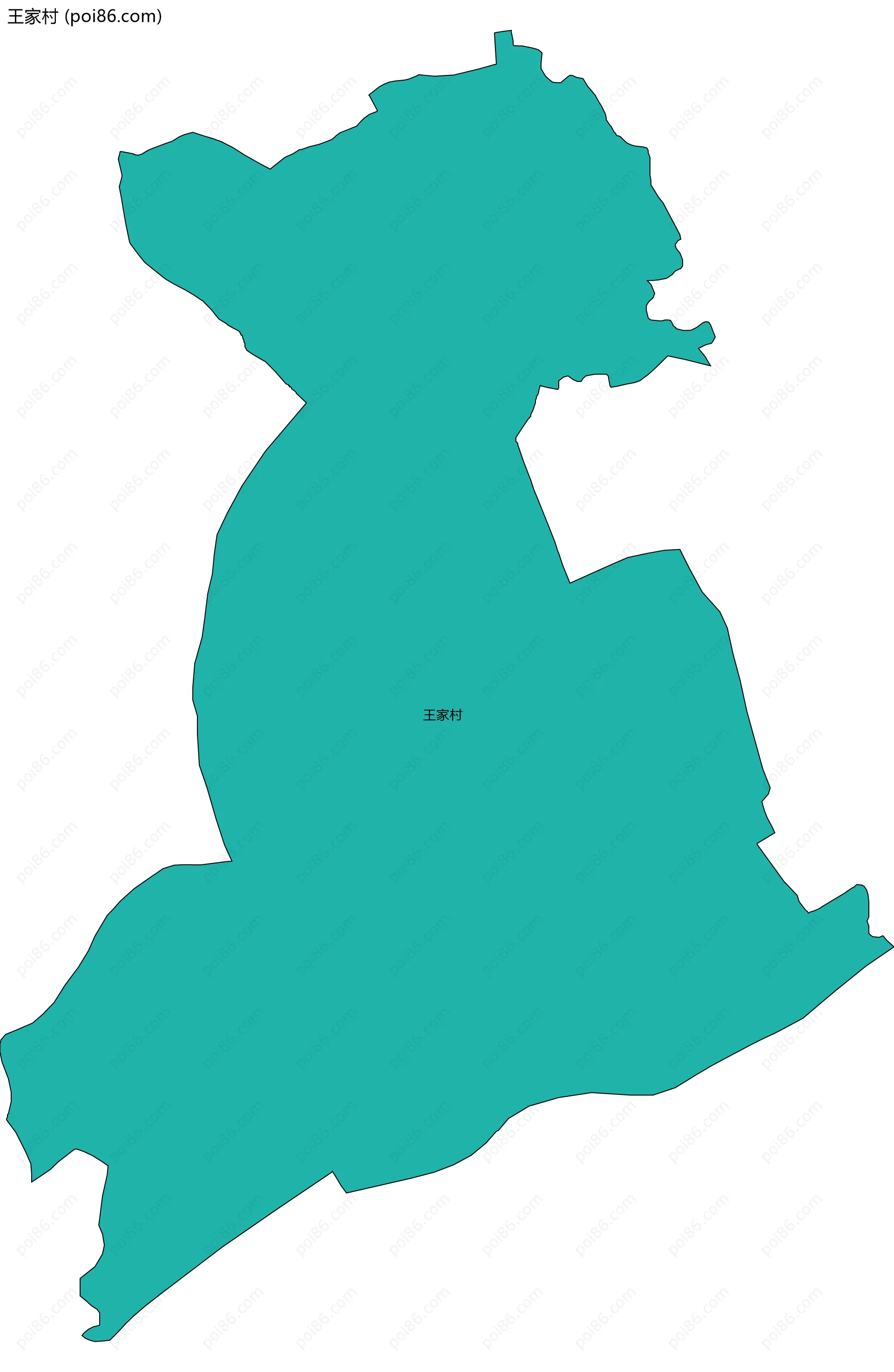 王家村边界地图