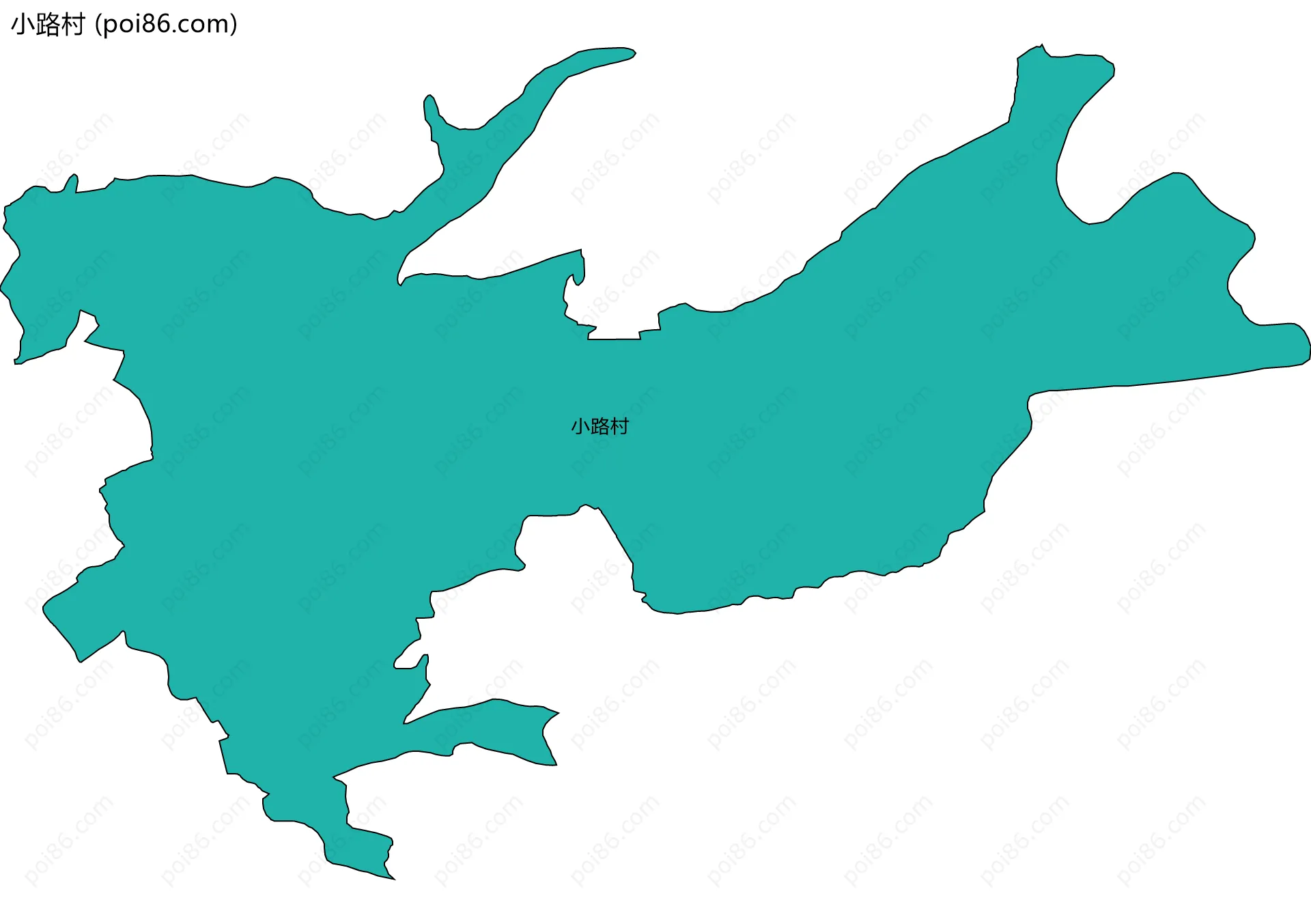 小路村边界地图