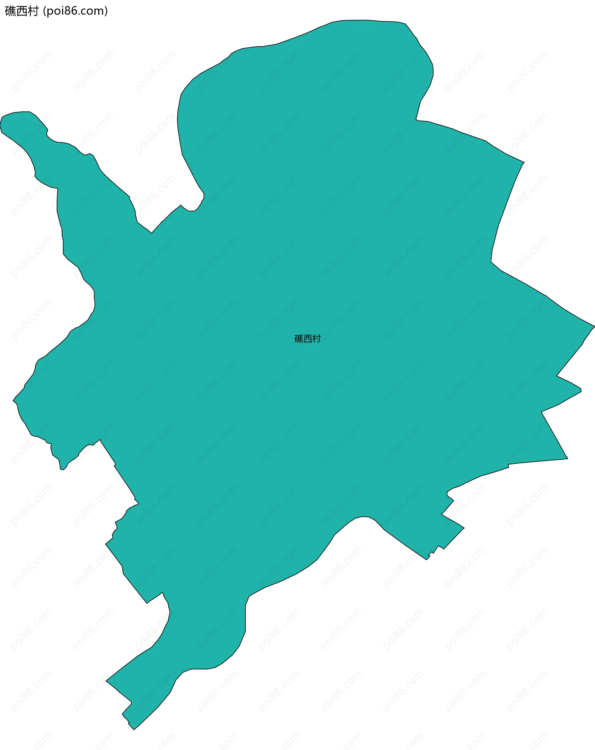 礁西村边界地图