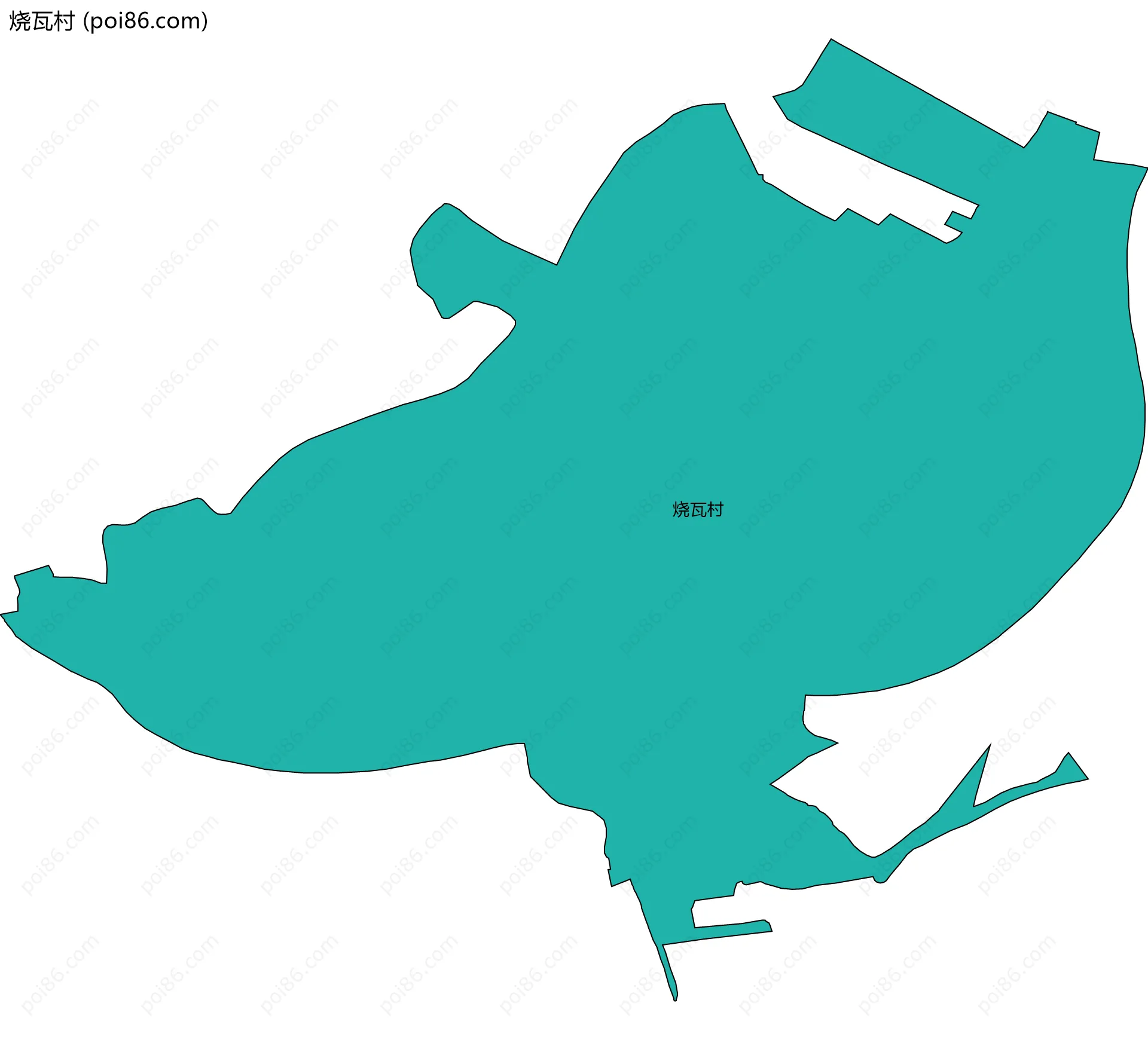 烧瓦村边界地图