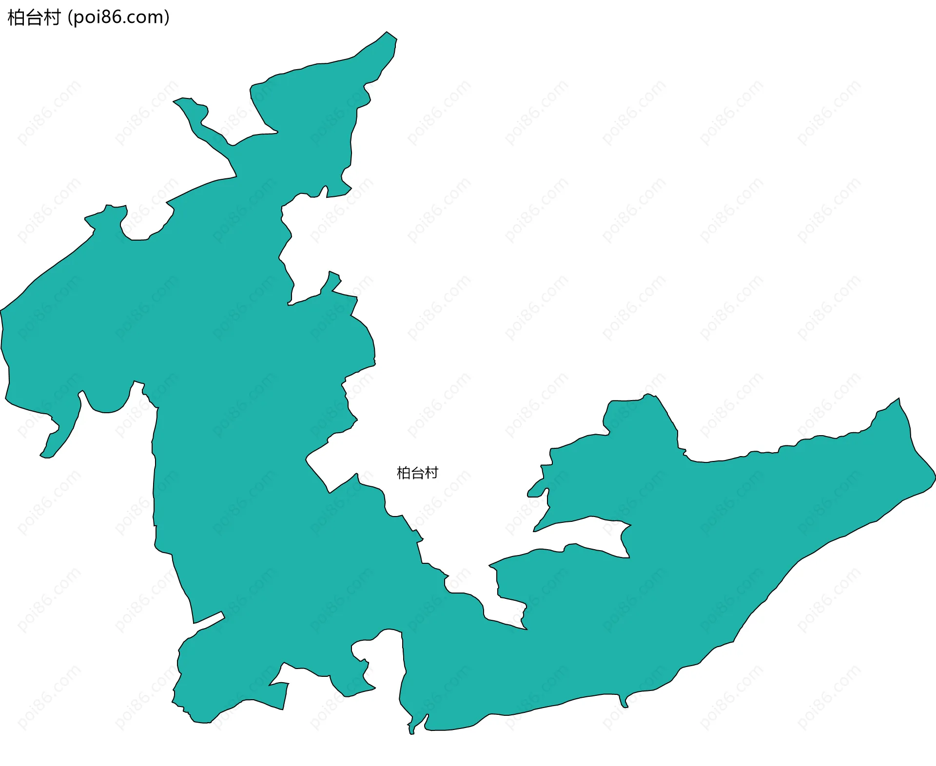 柏台村边界地图