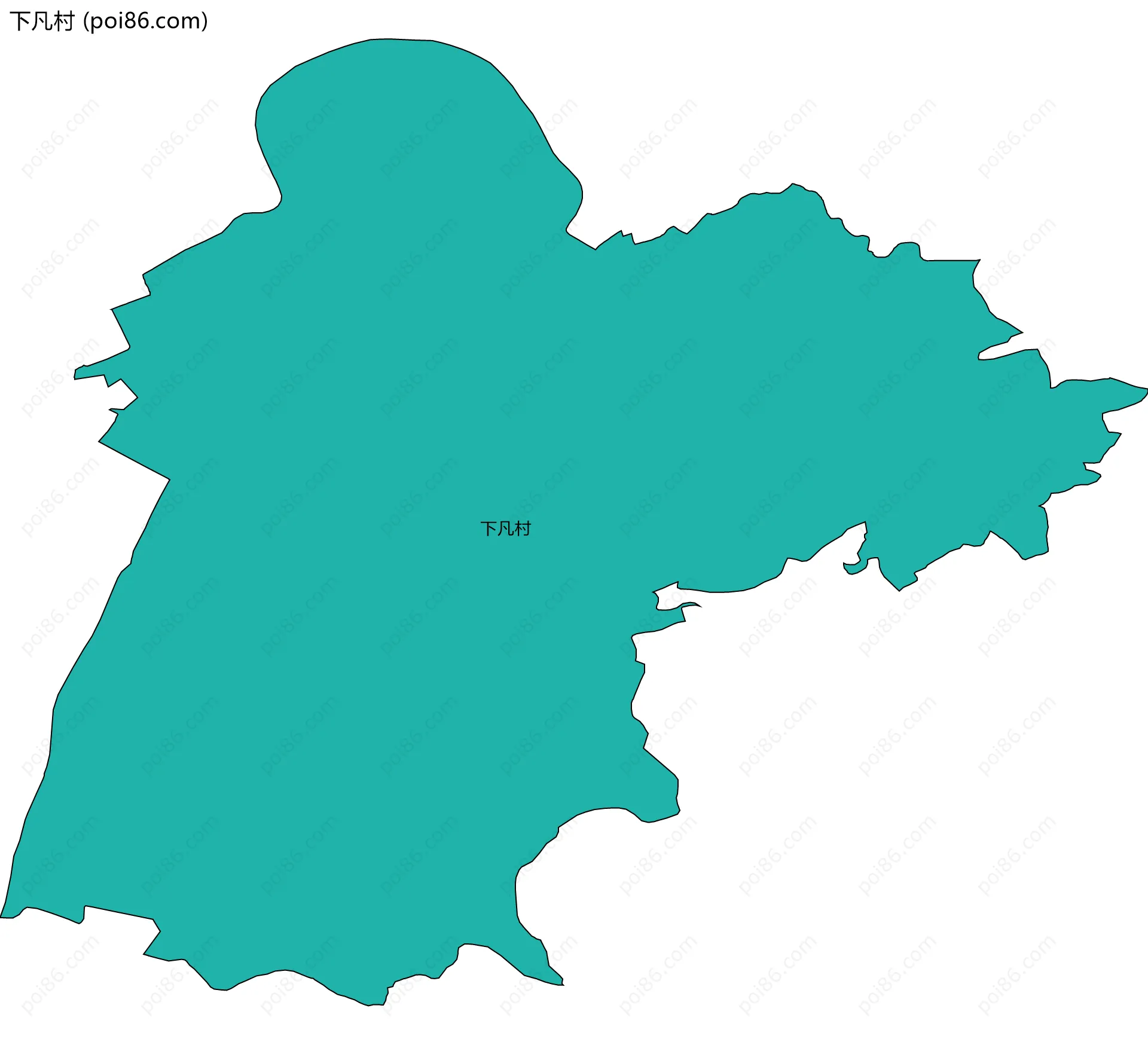 下凡村边界地图