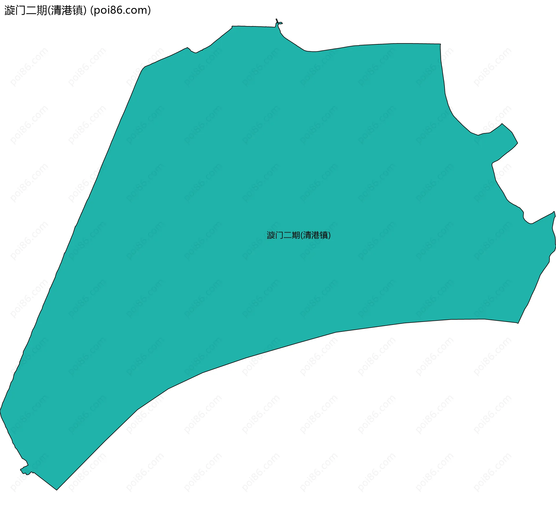 漩门二期(清港镇)边界地图