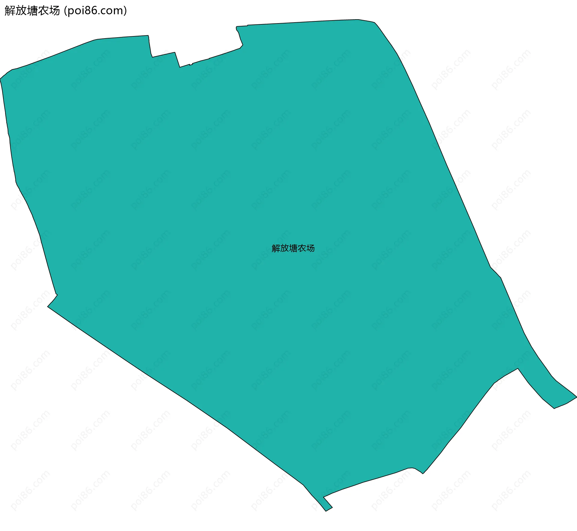 解放塘农场边界地图