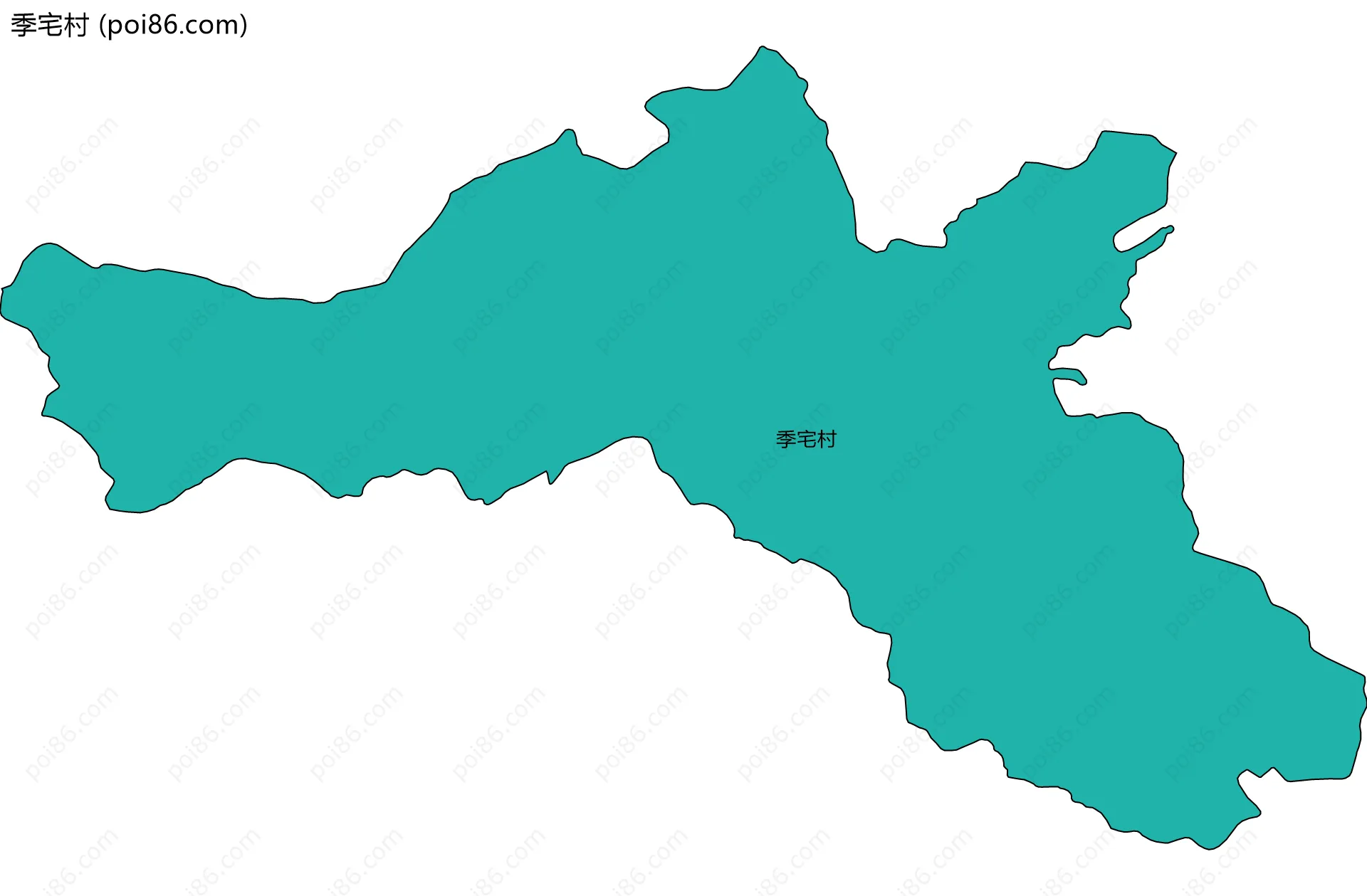 季宅村边界地图