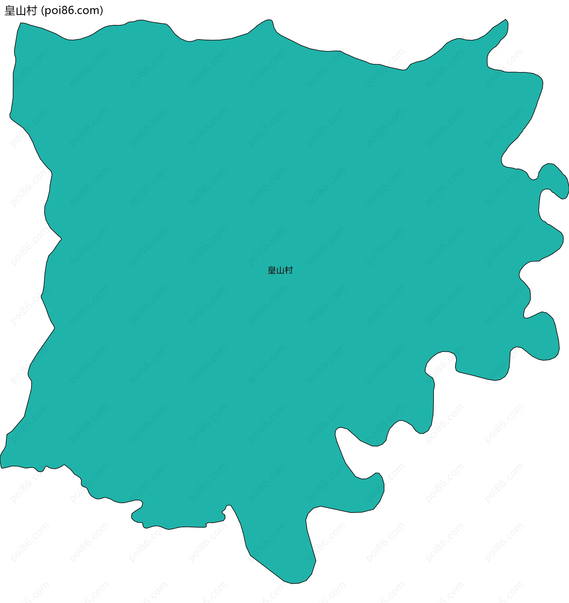 皇山村边界地图