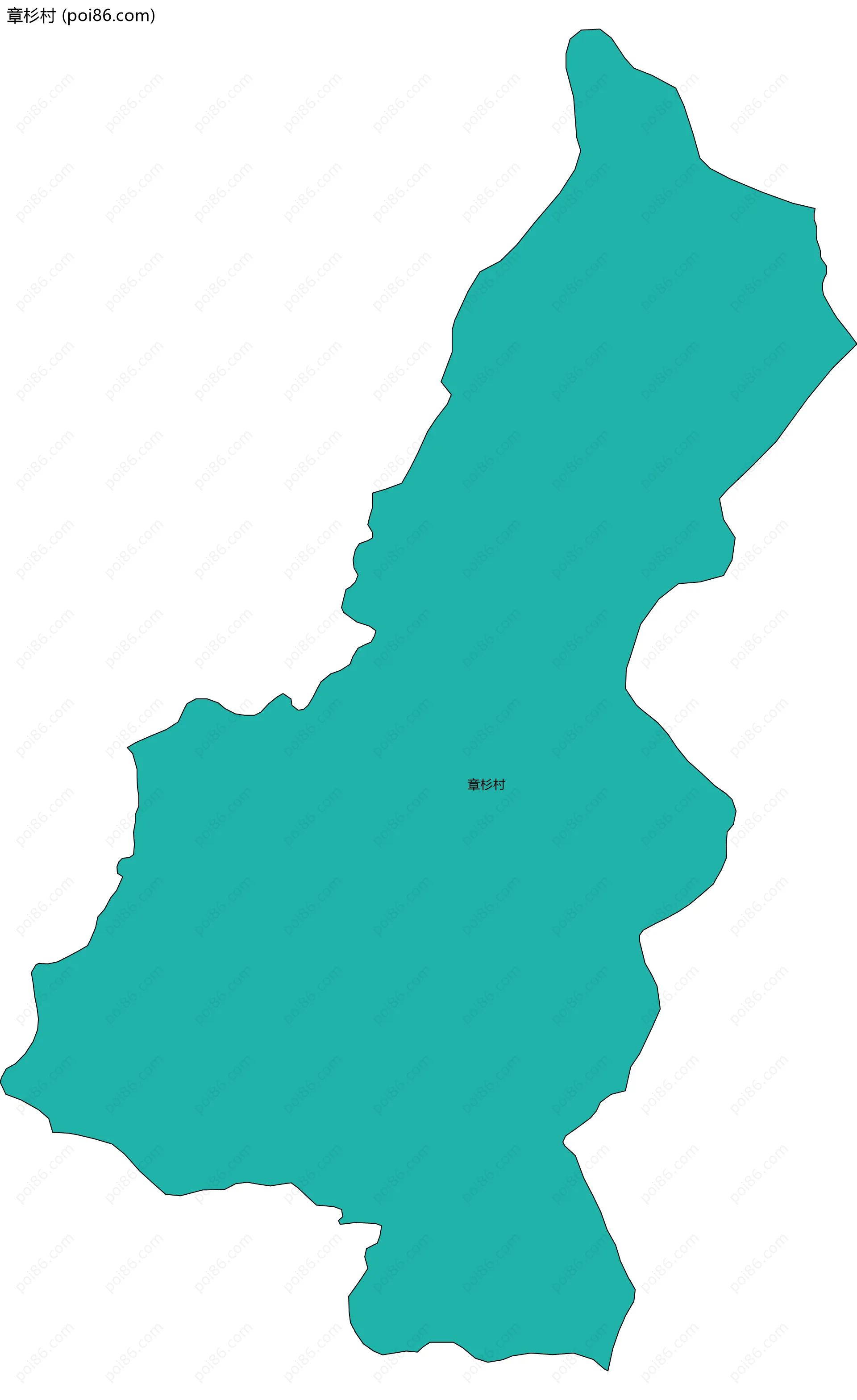 章杉村边界地图