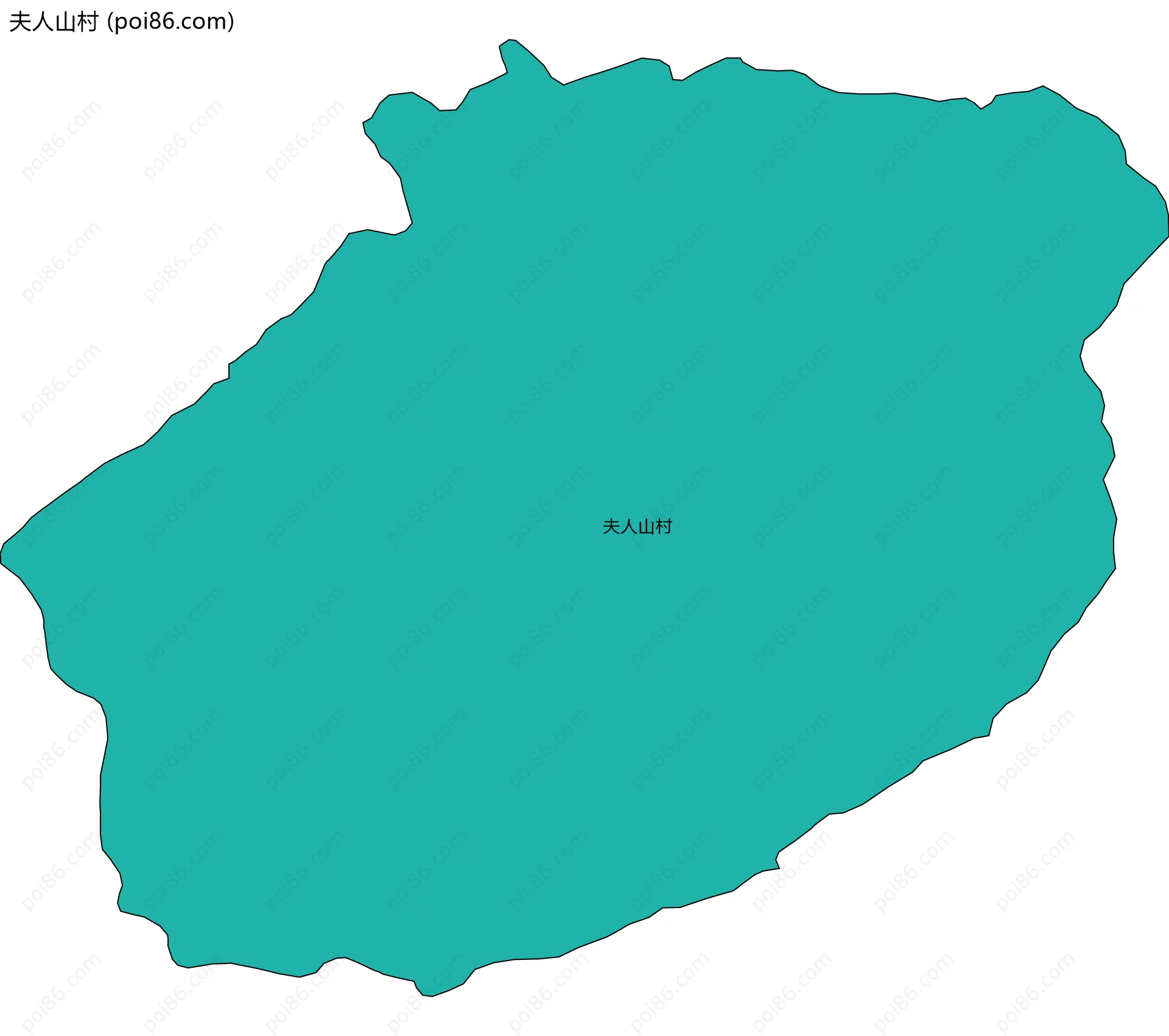 夫人山村边界地图