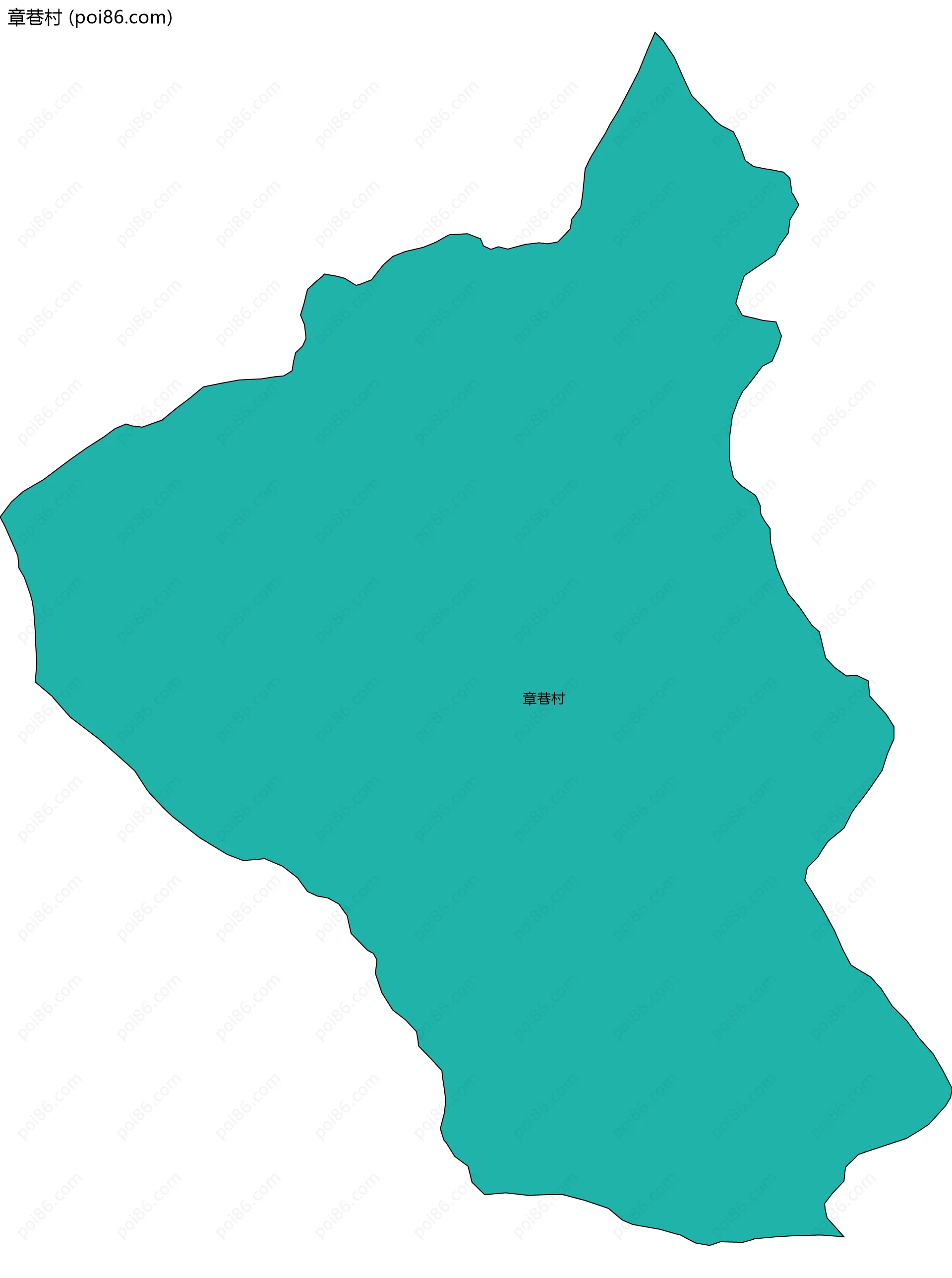 章巷村边界地图