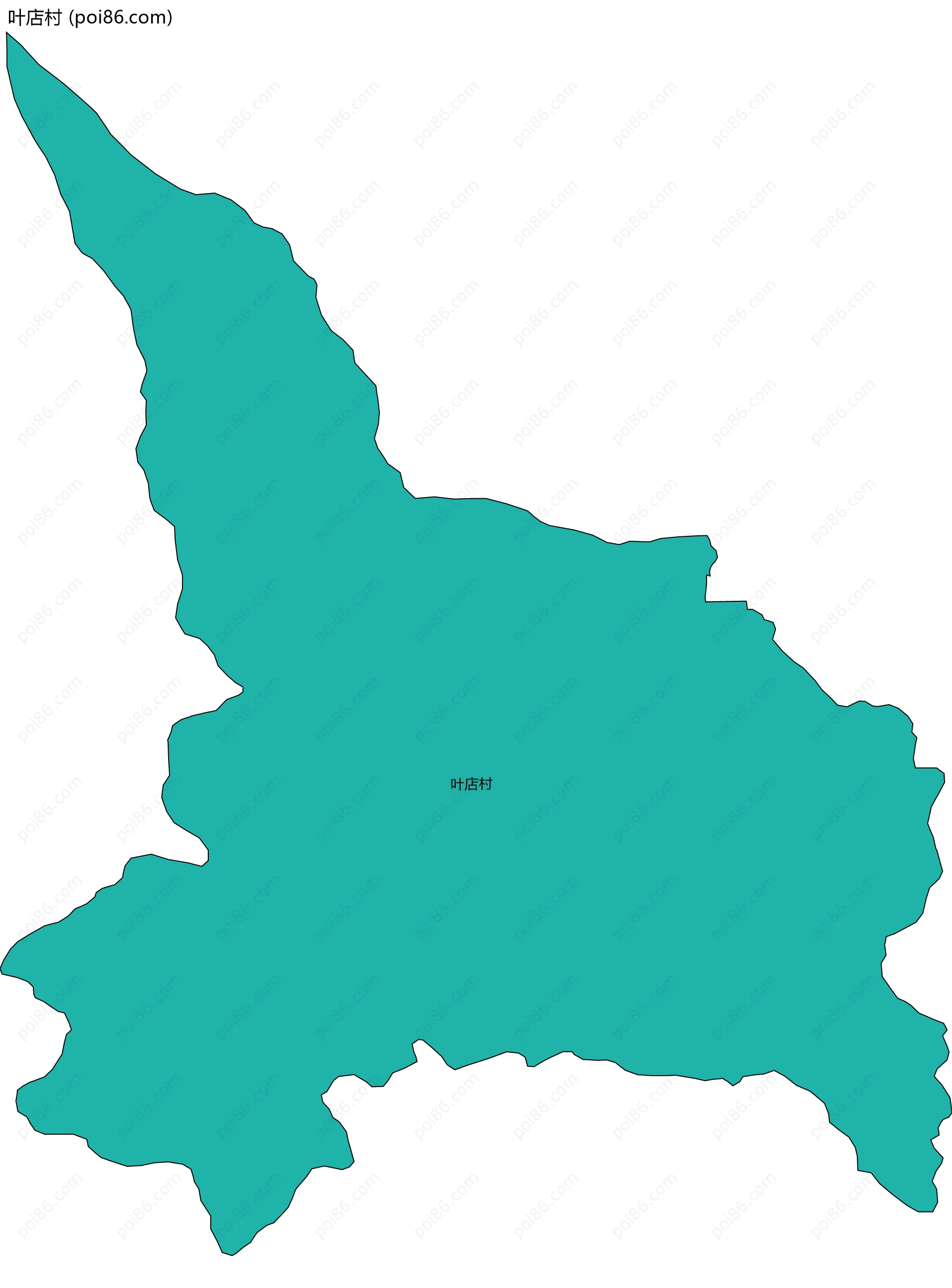 叶店村边界地图