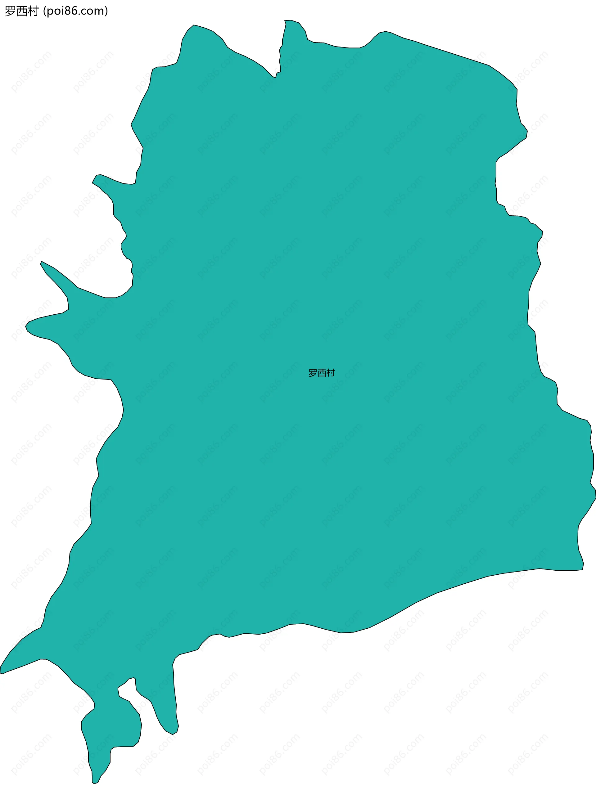 罗西村边界地图