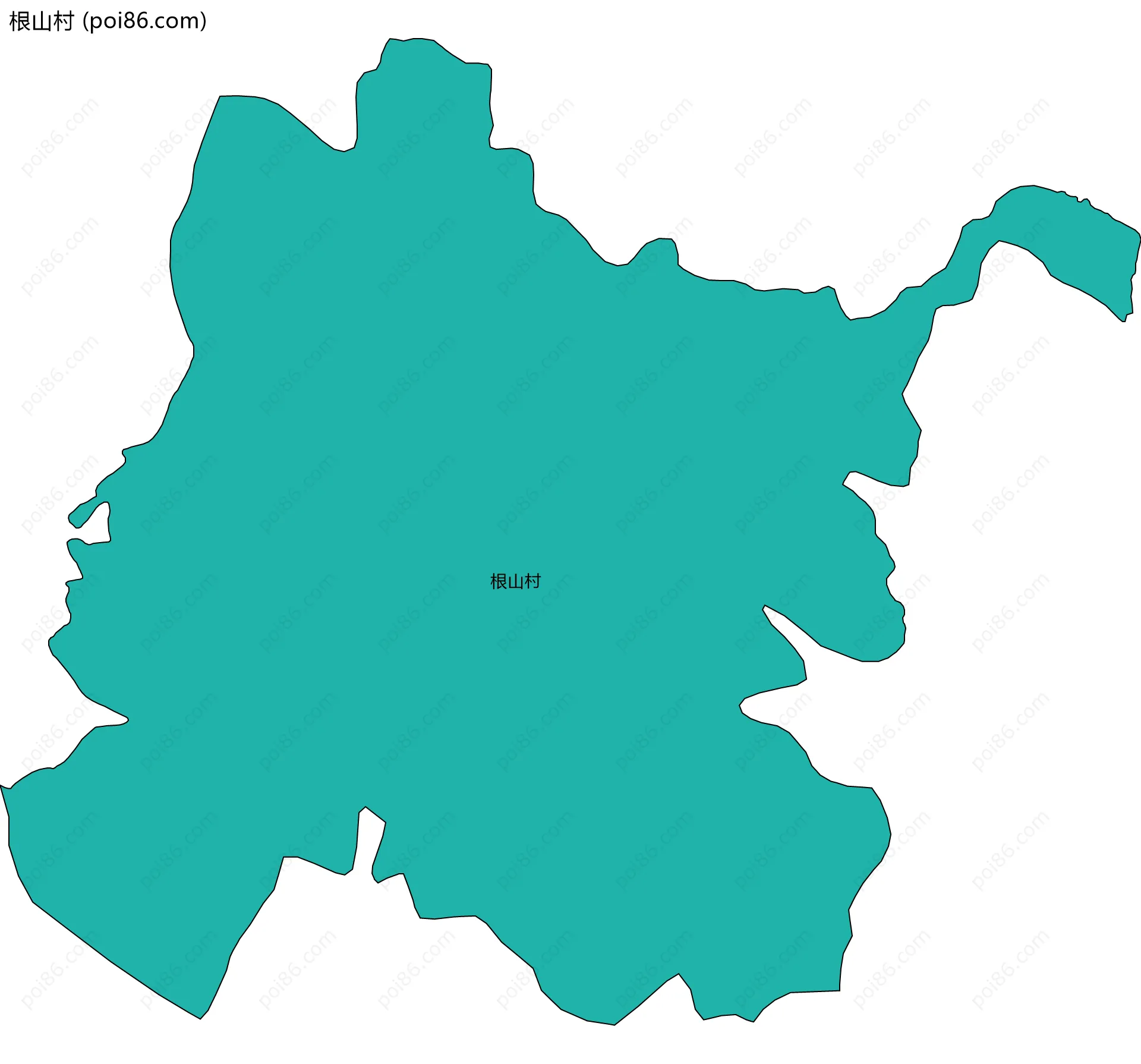 根山村边界地图