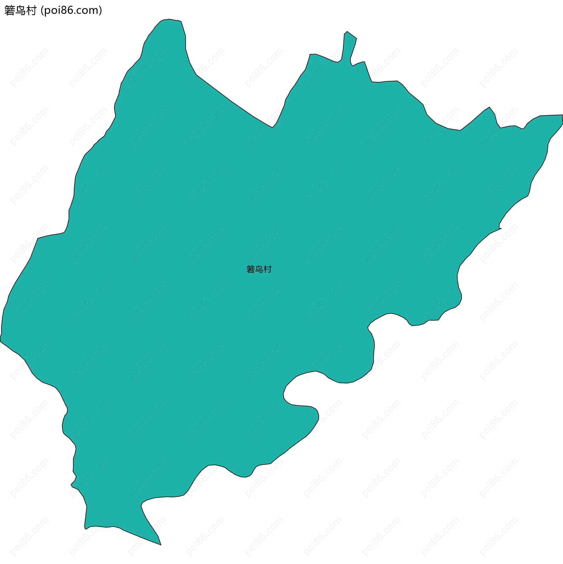 箬鸟村边界地图