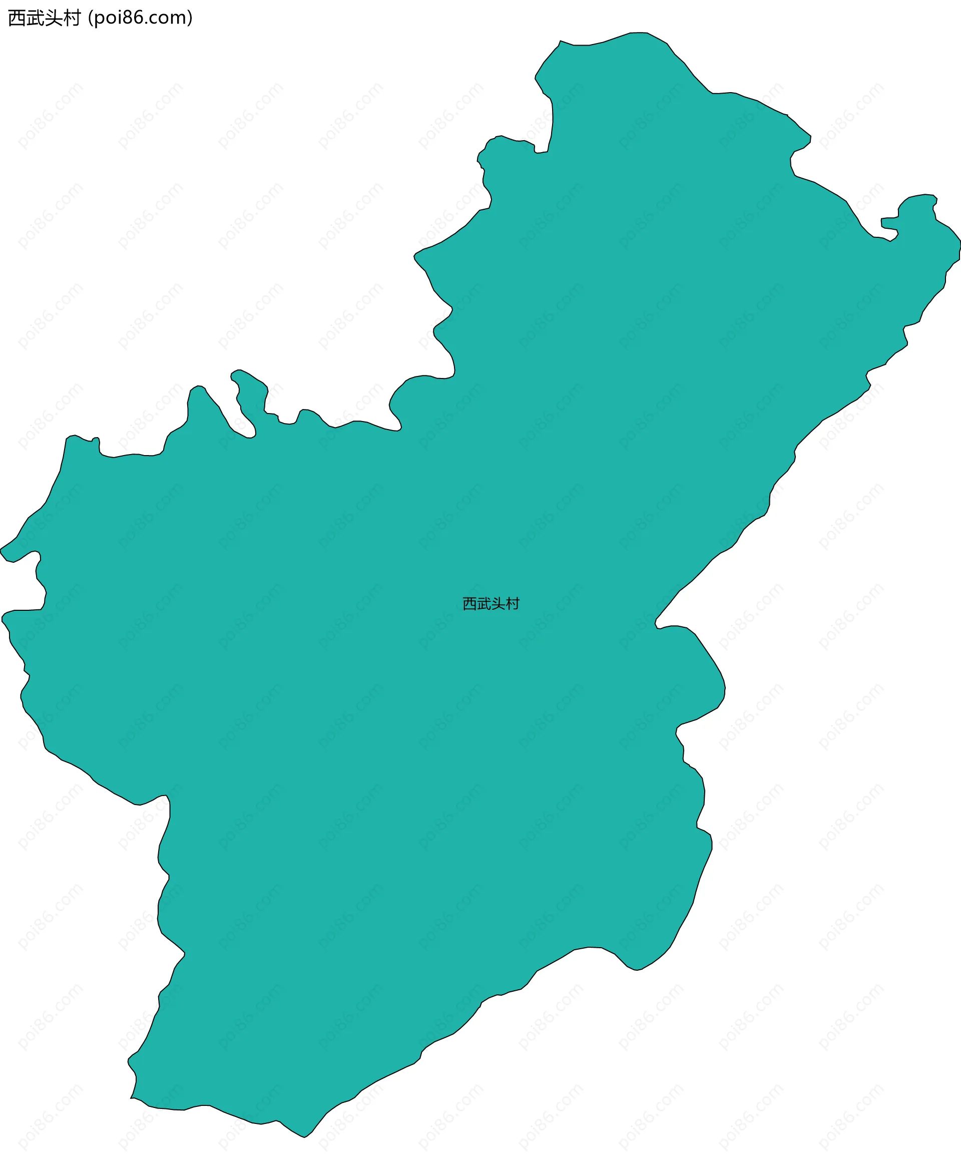 西武头村边界地图