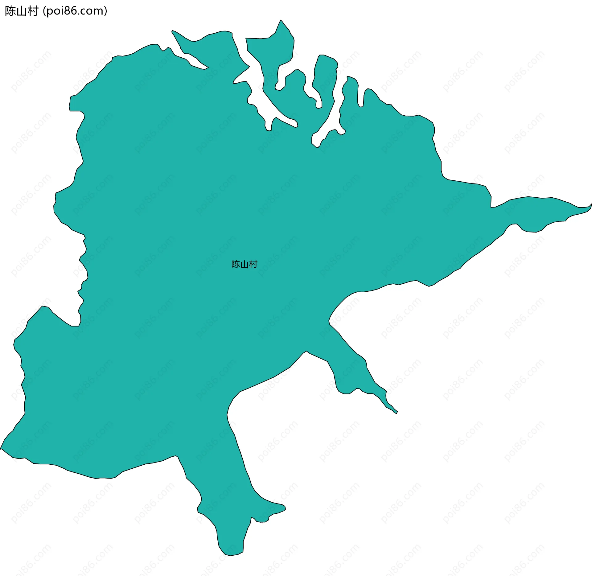 陈山村边界地图