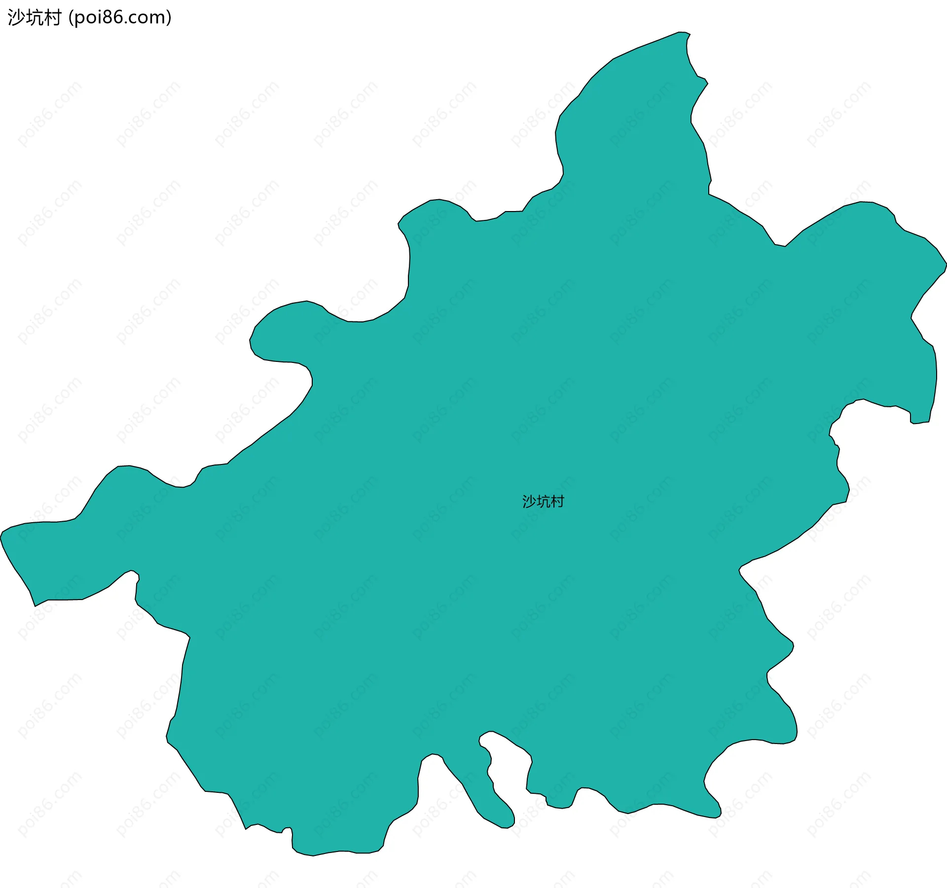 沙坑村边界地图