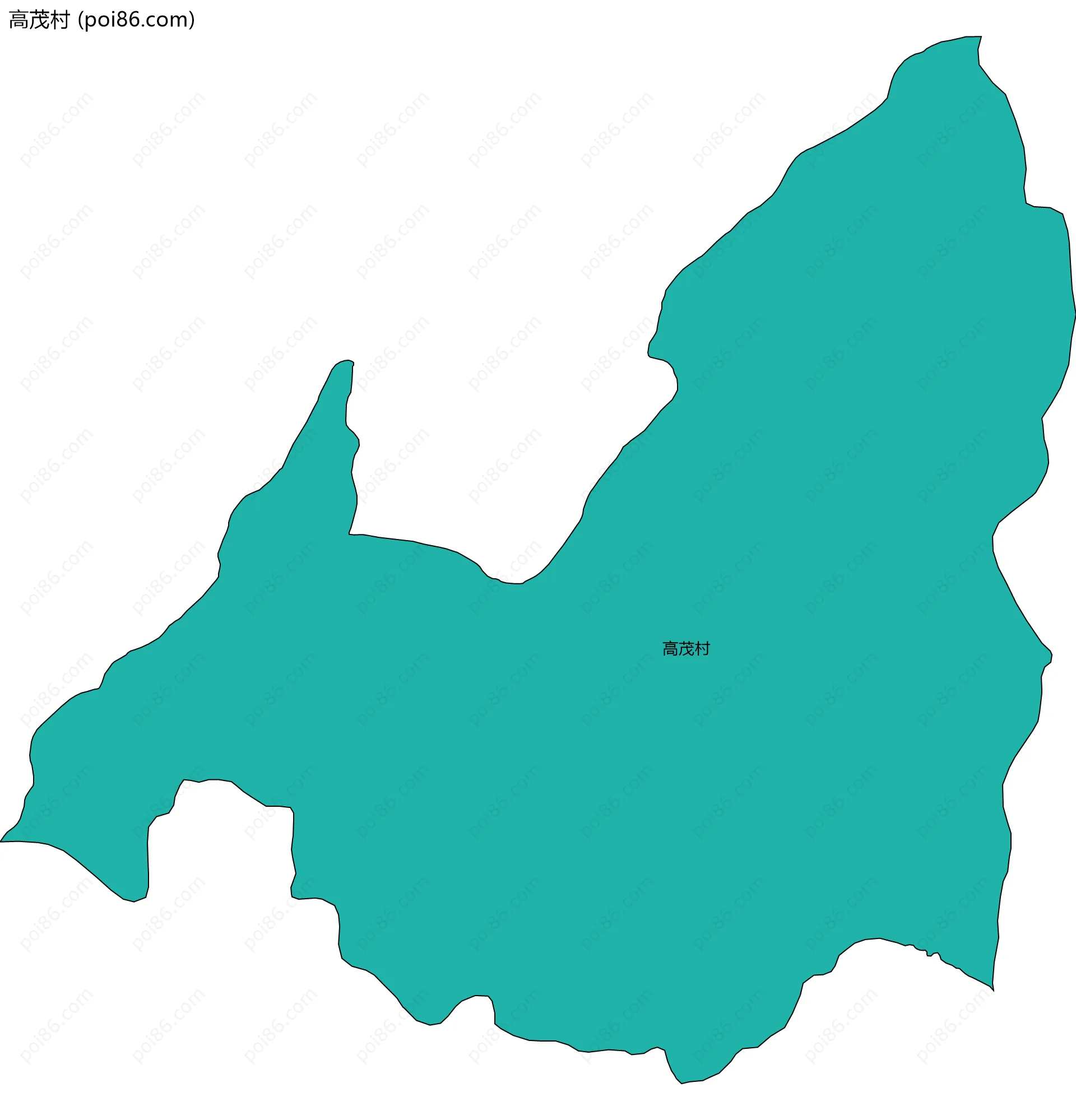 高茂村边界地图