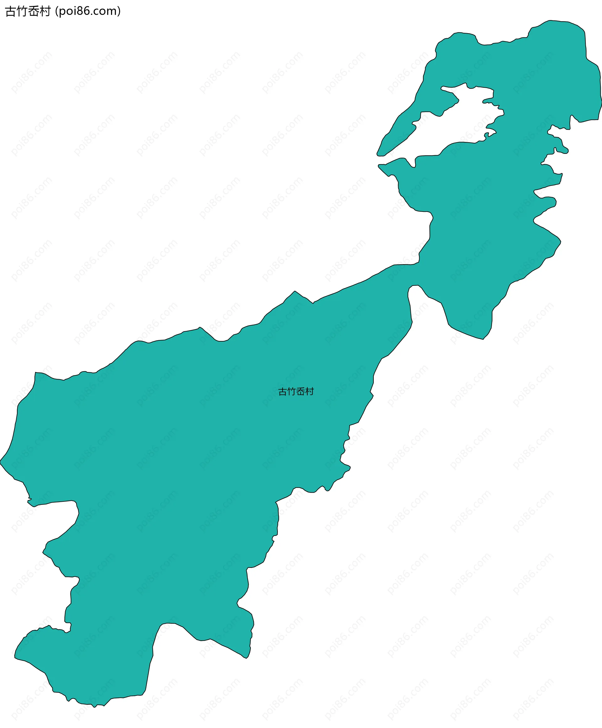 古竹岙村边界地图