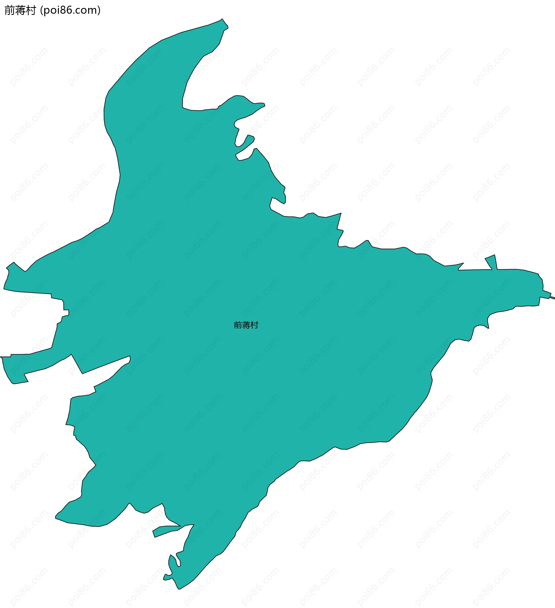 前蒋村边界地图